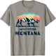 Whitefish Montana Vintage Hiking Bison Nature T-Shirt - T-Shirt | Sand