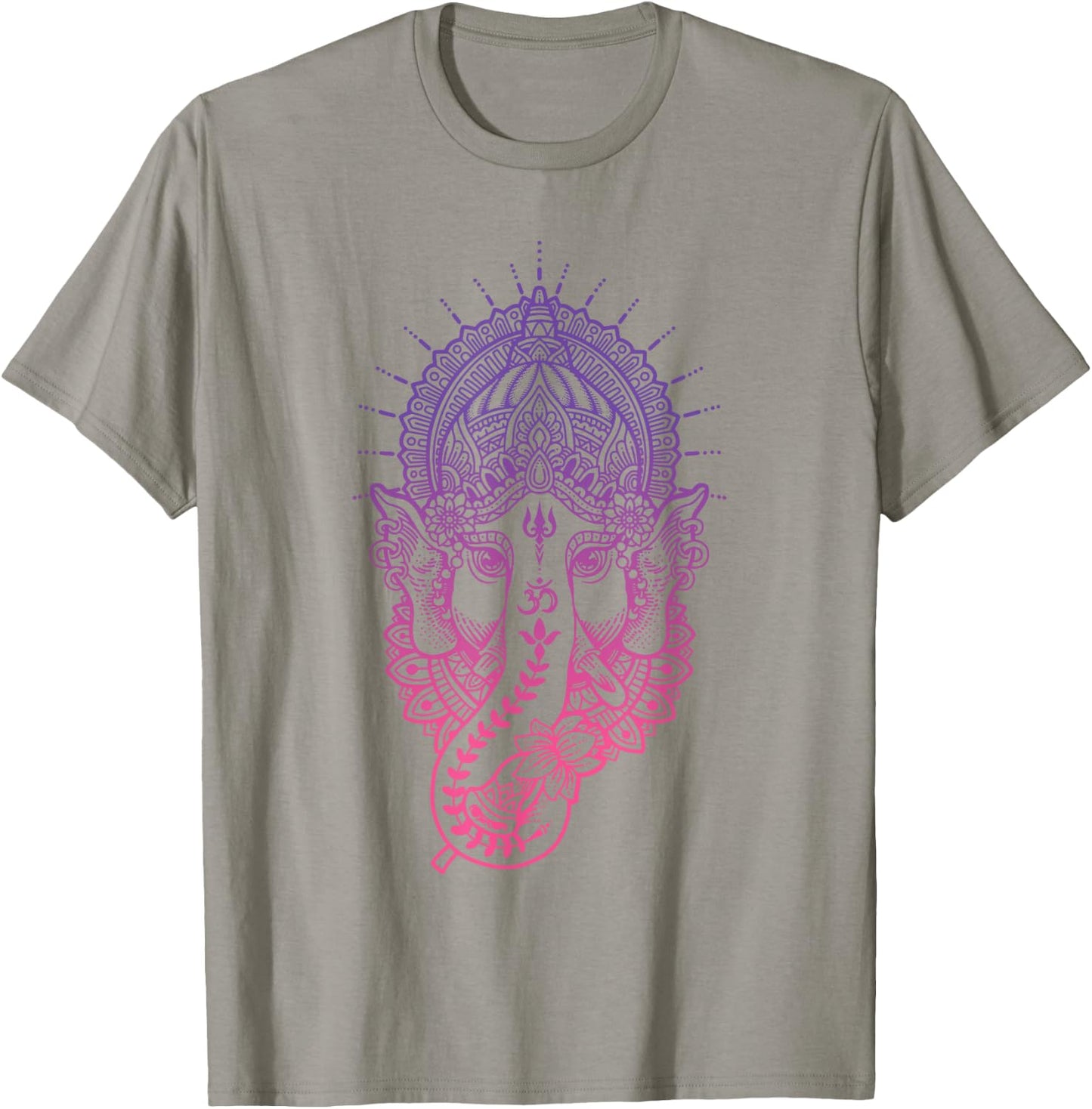 Ganesh Symbol Yoga Hindu Elephant Men Women Meditation T-Shirt - T-Shirt | Sand