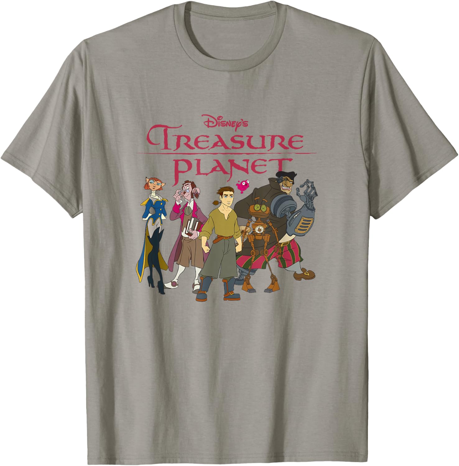 Disney Treasure Planet Vintage Movie Poster Group Shot T-Shirt - T-Shirt | Sand