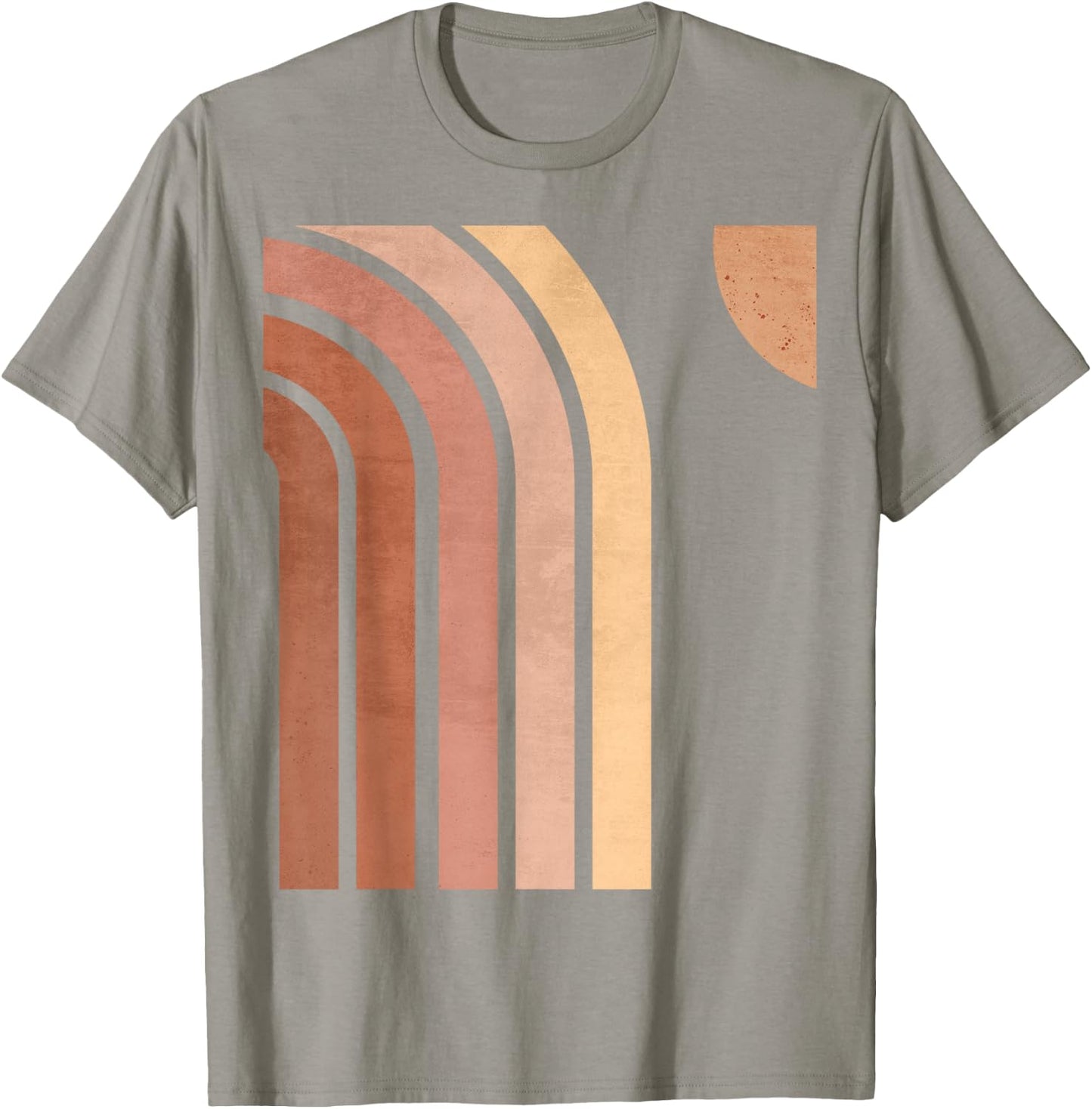 Bohemian Rainbow Art Abstract | Neutral Rainbow Colors T-Shirt - T-Shirt | Sand
