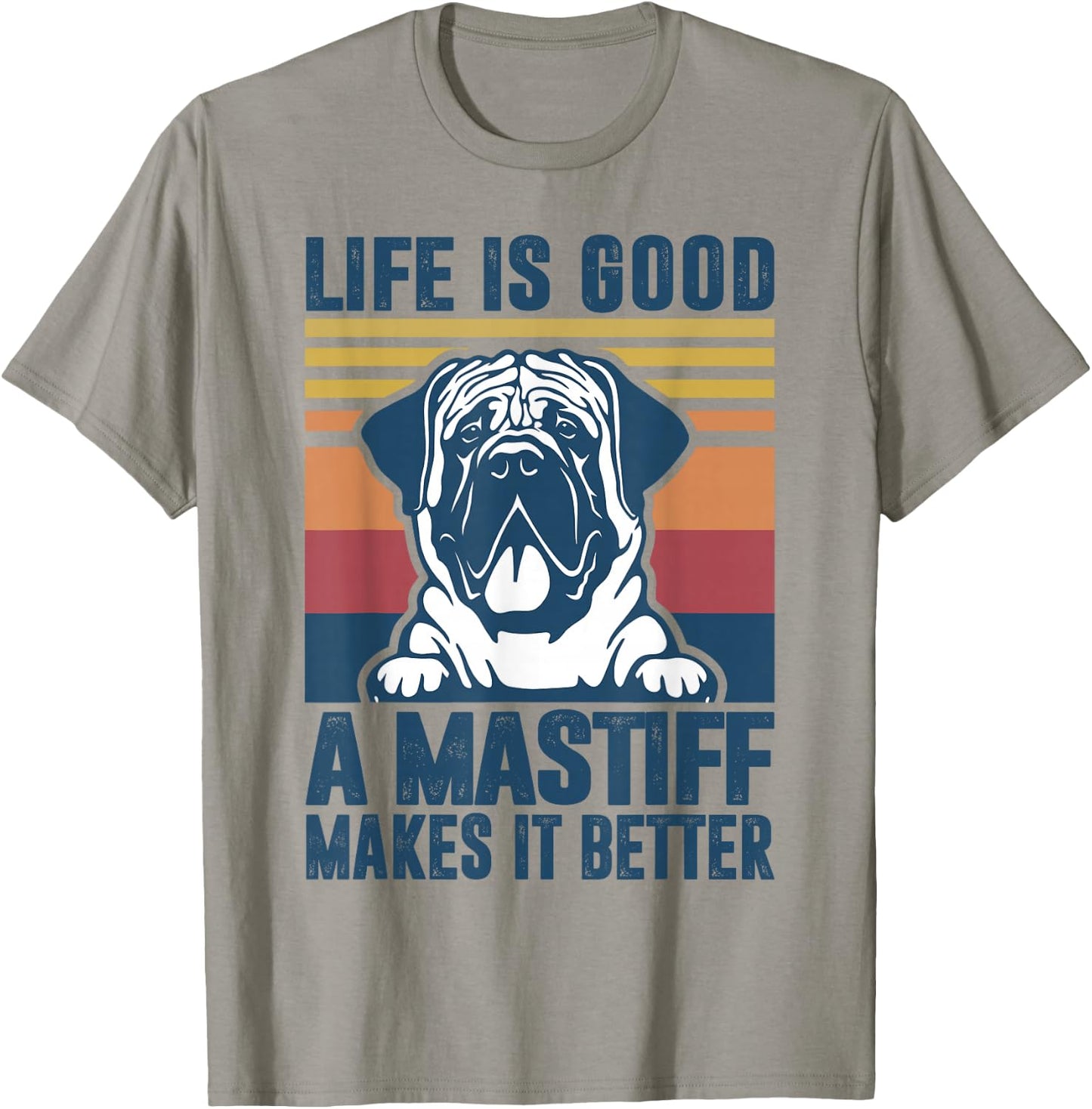 English Mastiff Gifts Men Mastiff Dog Dad Dog Mom T-Shirt - T-Shirt | Sand