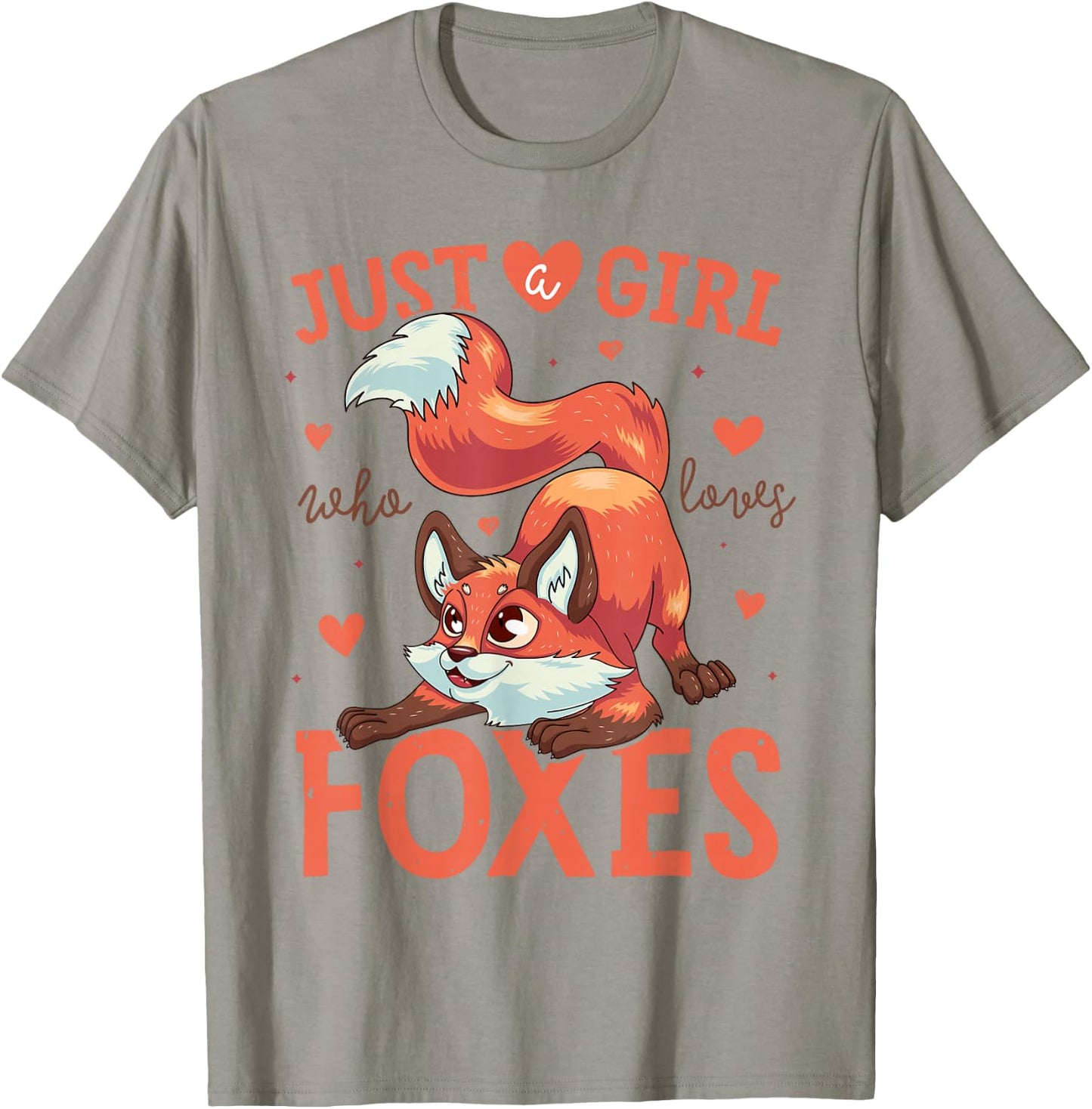Just a Girl Who Loves Foxes Art Cute Fox Women T-Shirt - T-Shirt | Sand