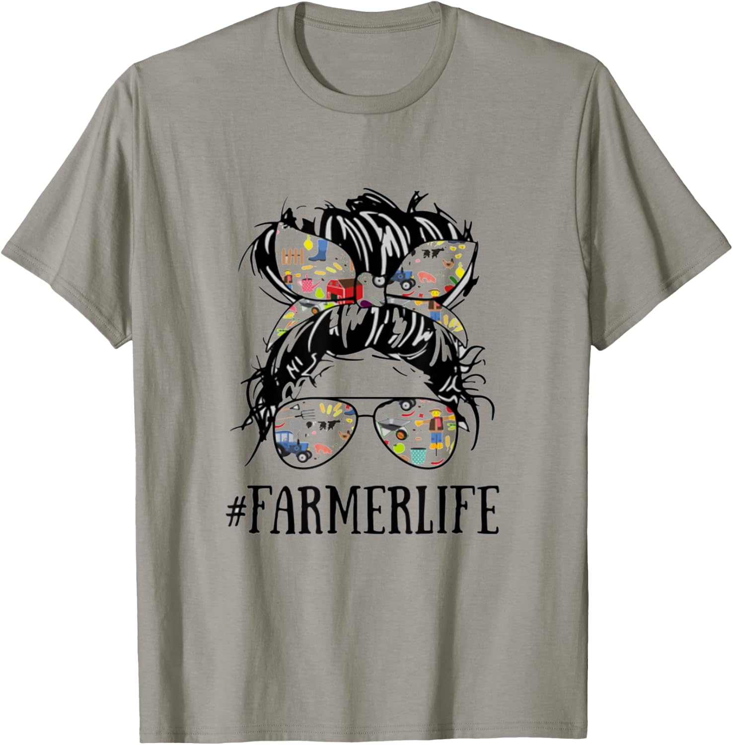 Farmers and Farming lovers gift Women's Farm Life Farmer Life For Farmer Girl Farming T-Shirt - T-Shirt | Sand