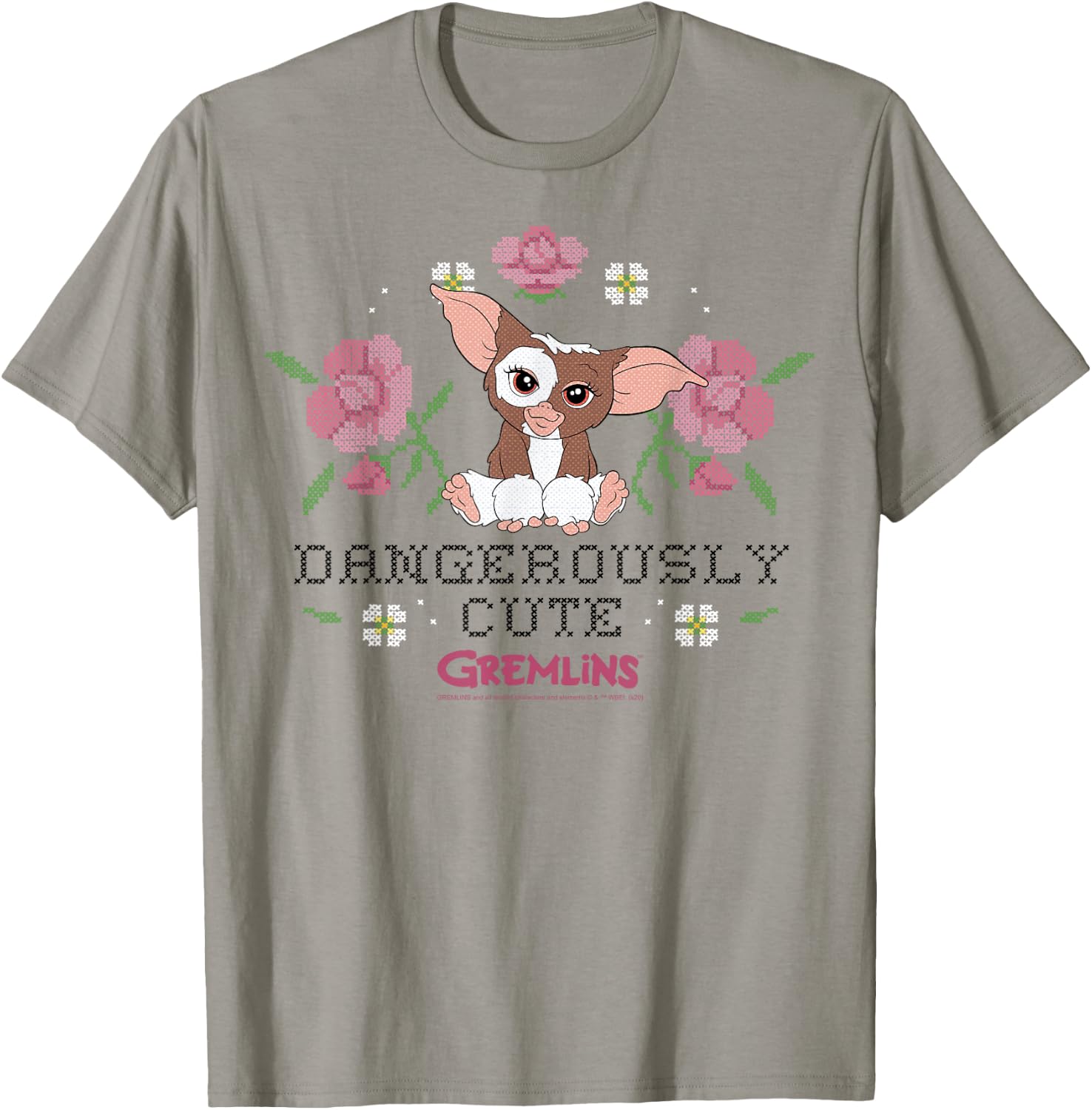 Gremlins Gizmo Dangerously Cute Faux Stitched T-Shirt - T-Shirt | Sand