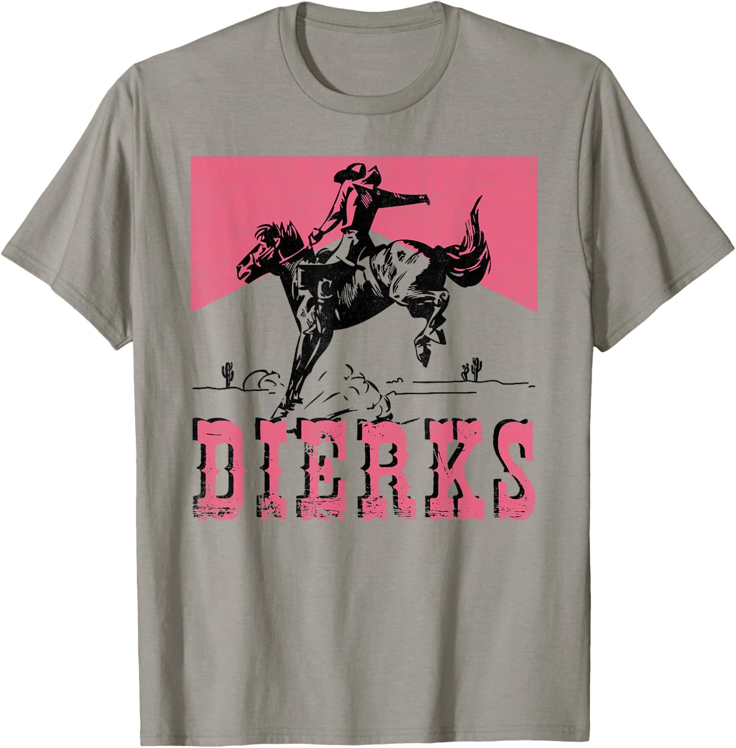 Dierks Cowboy Wild West Personalized, Dierks Birthday Idea T-Shirt - T-Shirt | Sand