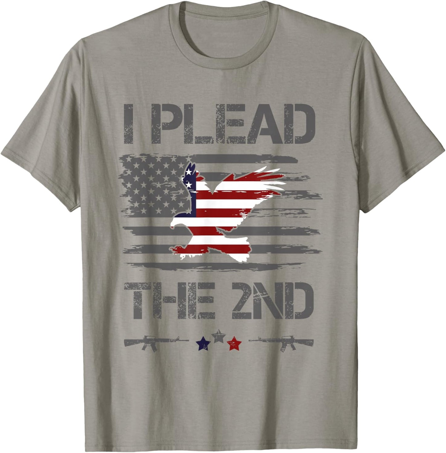 2nd Amendment I Plead The 2nd USA Flag Pro Gun Rights T-Shirt - T-Shirt | Sand