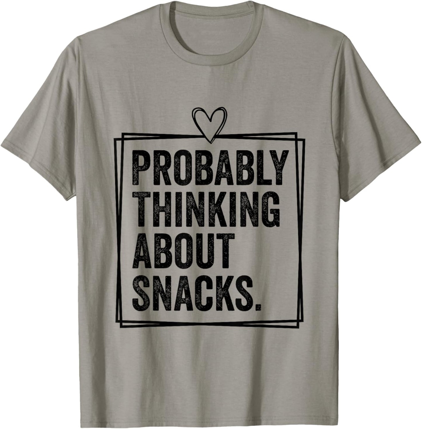Probably Thinking About Snacks Funny Snacks Lovers Kids T-Shirt - T-Shirt | Sand