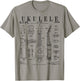 Ukulele Musical Instrument Uke Vintage Patent Drawing Print T-Shirt - T-Shirt | Sand