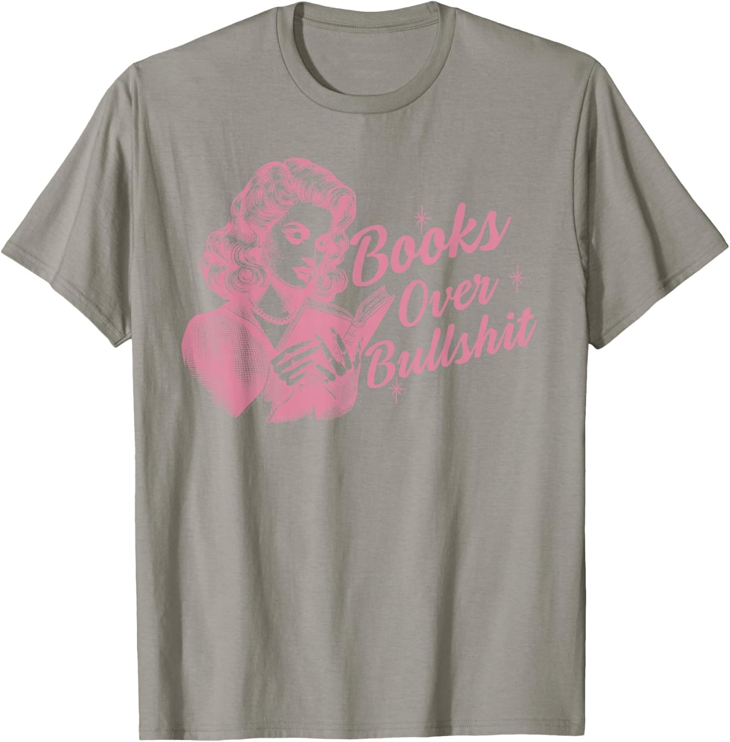Books Over Bullshit T-Shirt - T-Shirt | Sand