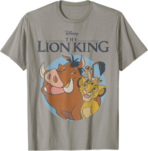 Disney The Lion King Timon Pumbaa & Simba Portrait Logo T-Shirt - T-Shirt | Sand