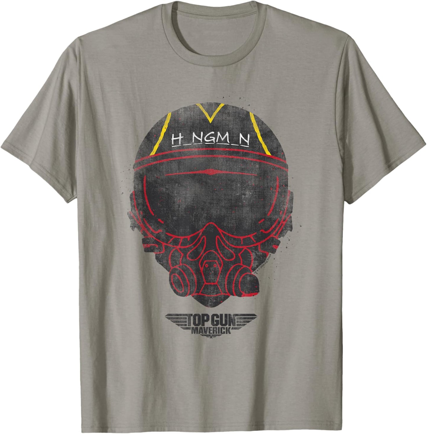 Top Gun Hangman Helmet , Small, Grey T-Shirt - T-Shirt | Sand