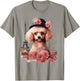 Cute Parisian Poodles French Paris Eiffel Tower Toy Poodle T-Shirt - T-Shirt | Sand