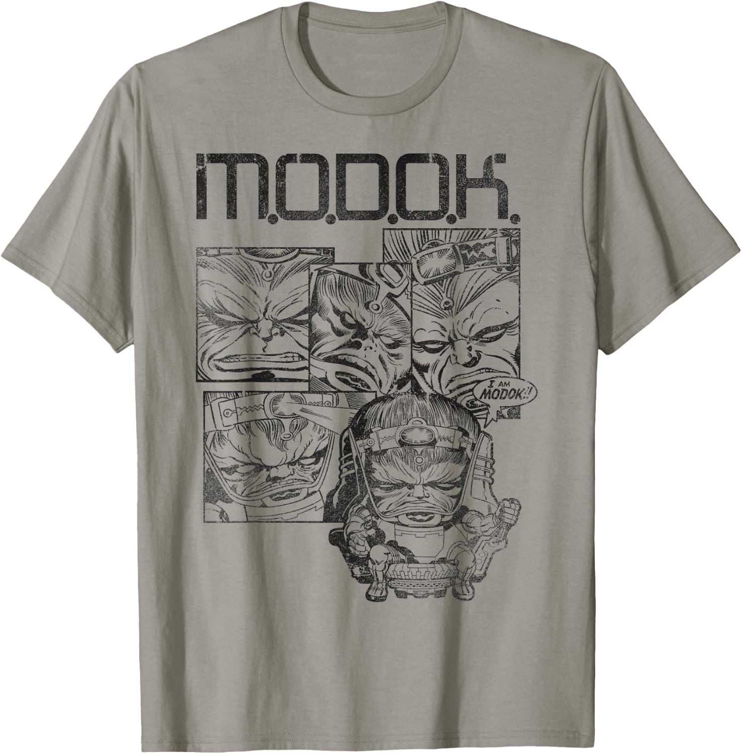 Marvel MODOK Black & White Comic Panels T-Shirt - T-Shirt | Sand