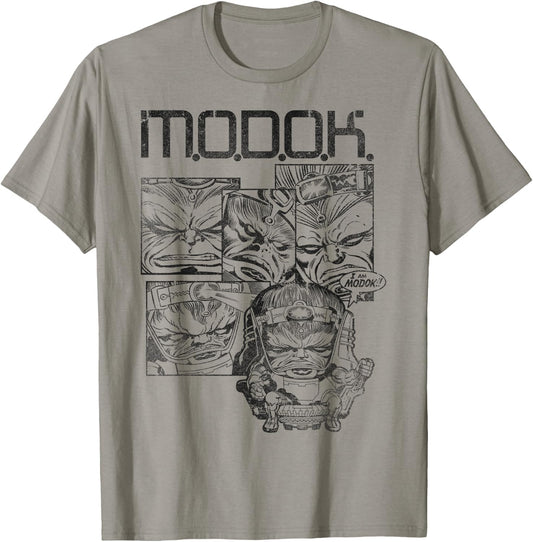 Marvel MODOK Black & White Comic Panels T-Shirt - T-Shirt | Sand