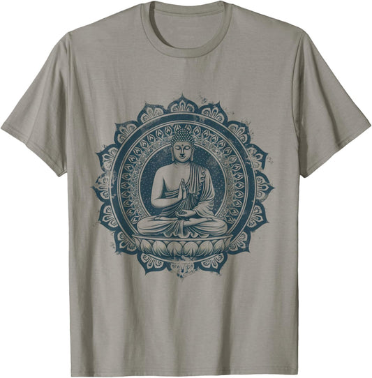 Meditation Zen Buddha Buddhist Zen Buddha Spiritual Hindu T-Shirt - T-Shirt | Sand