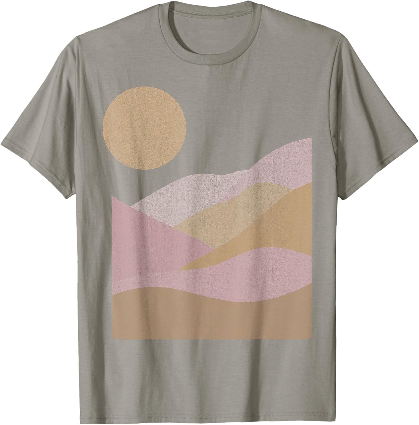 Trendy Minimal Hills T-Shirt - T-Shirt | Sand