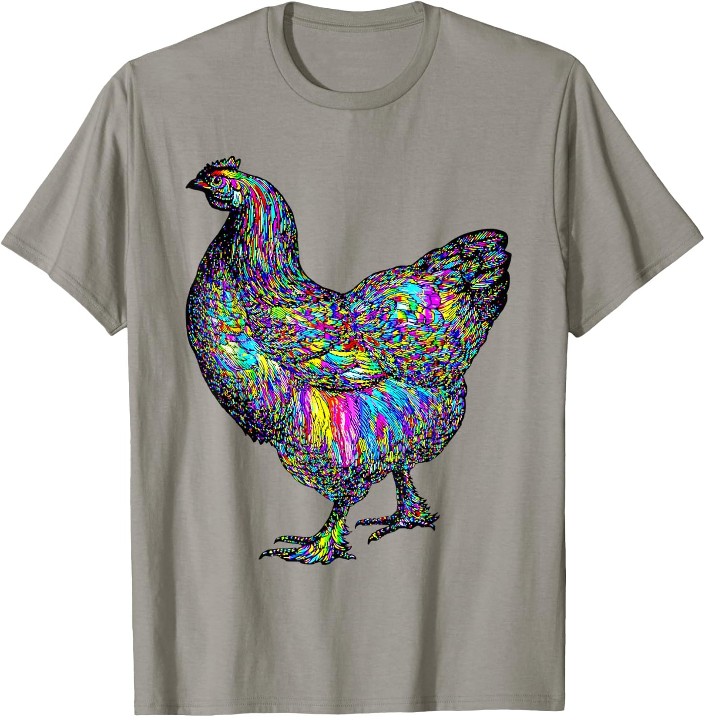 Psychedelic Chicken Bird T-Shirt - T-Shirt | Sand
