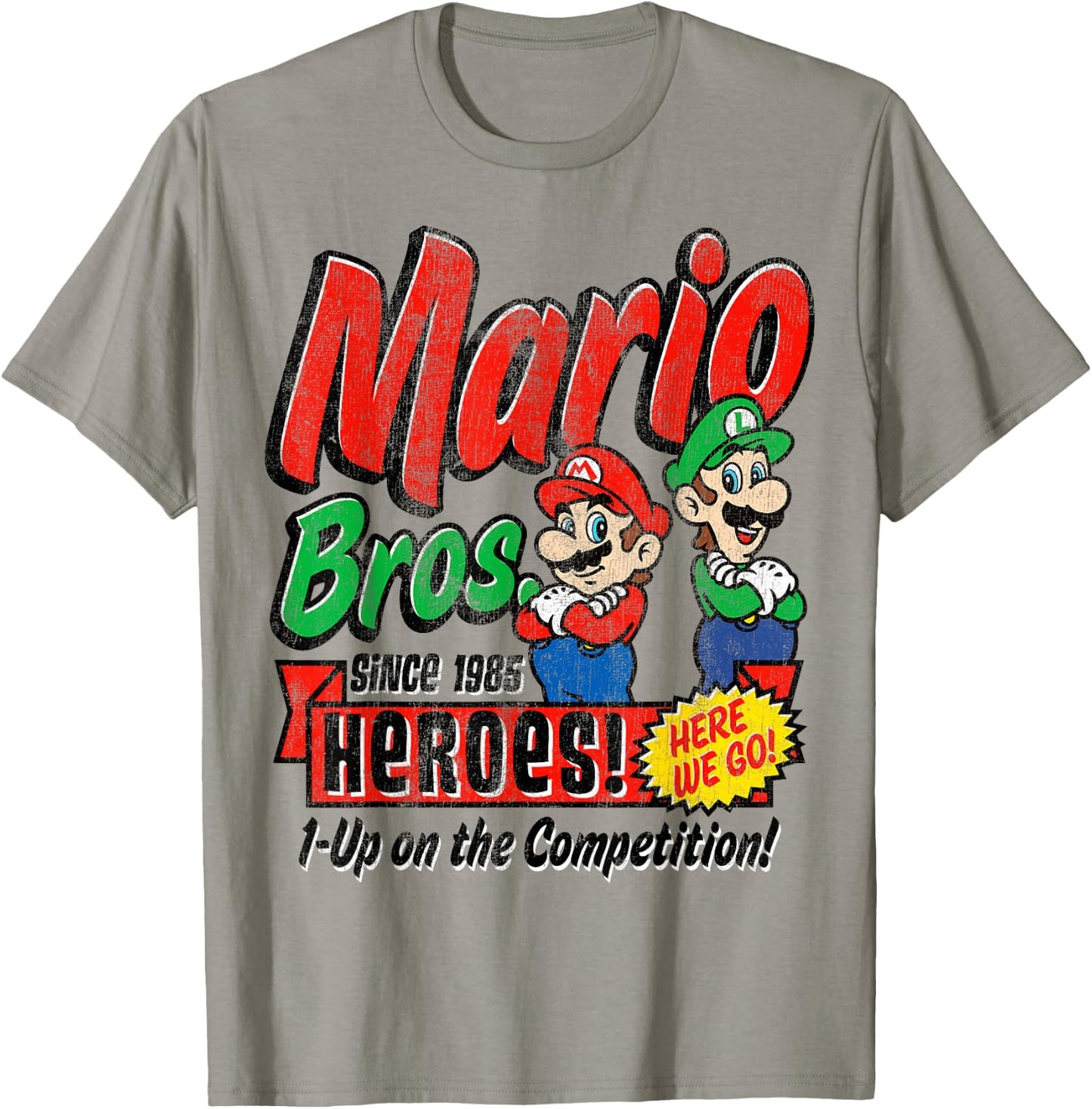 Super Mario Bros. Mario & Luigi Since 1985 Heroes T-Shirt - T-Shirt | Sand