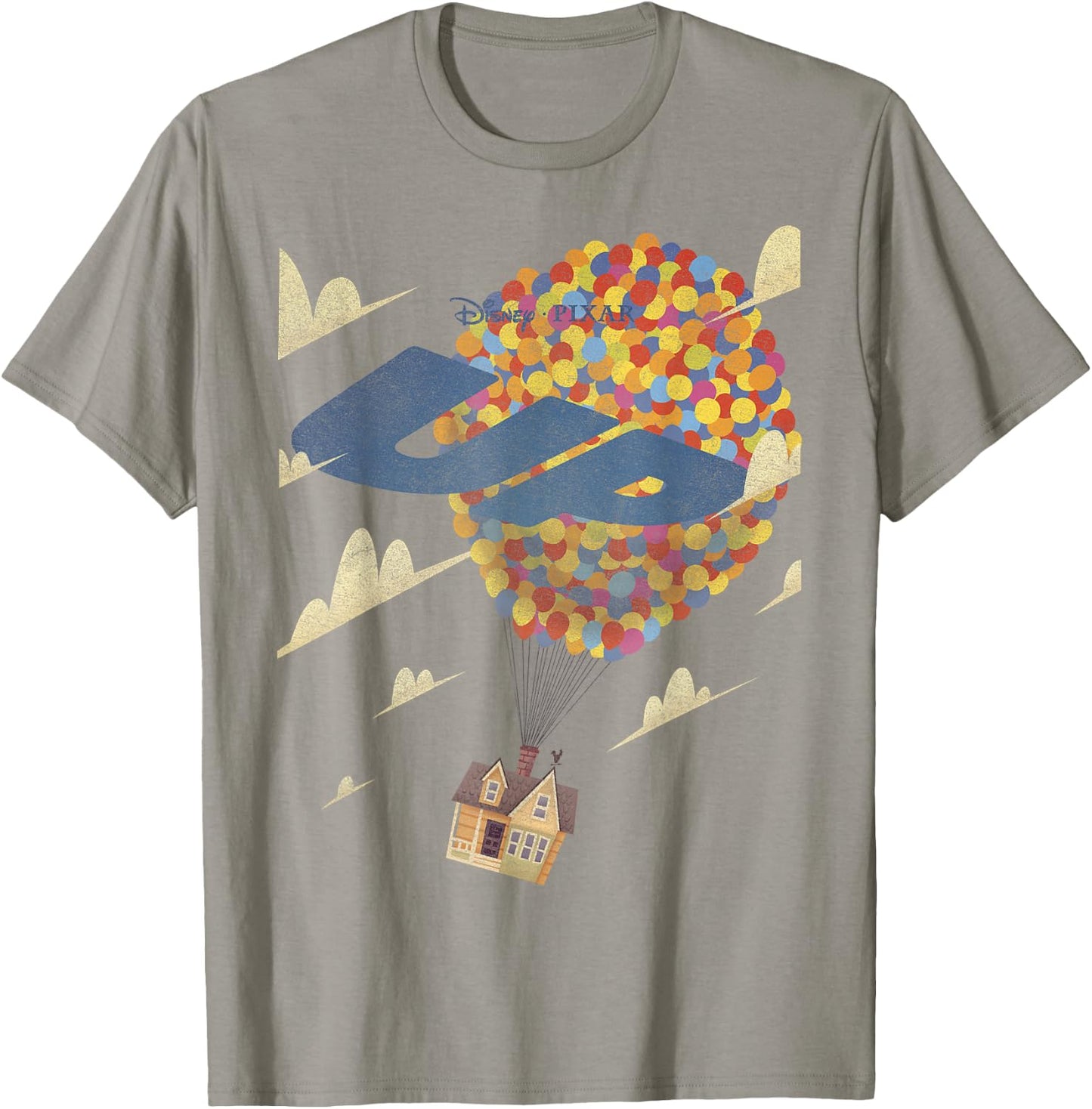 Disney Pixar Up Retro House Logo T-Shirt - T-Shirt | Sand