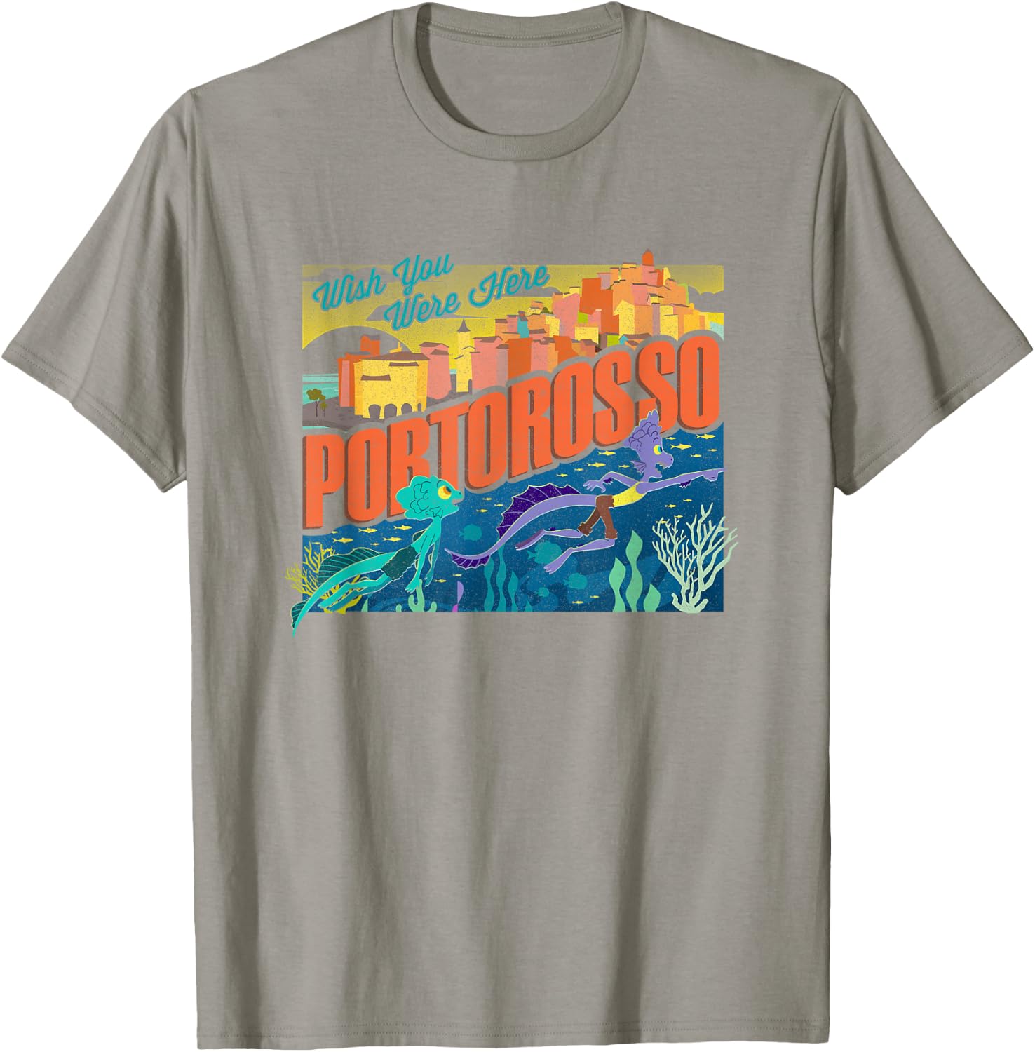 Disney Pixar Luca Portorosso Wish You were Here T-Shirt - T-Shirt | Sand