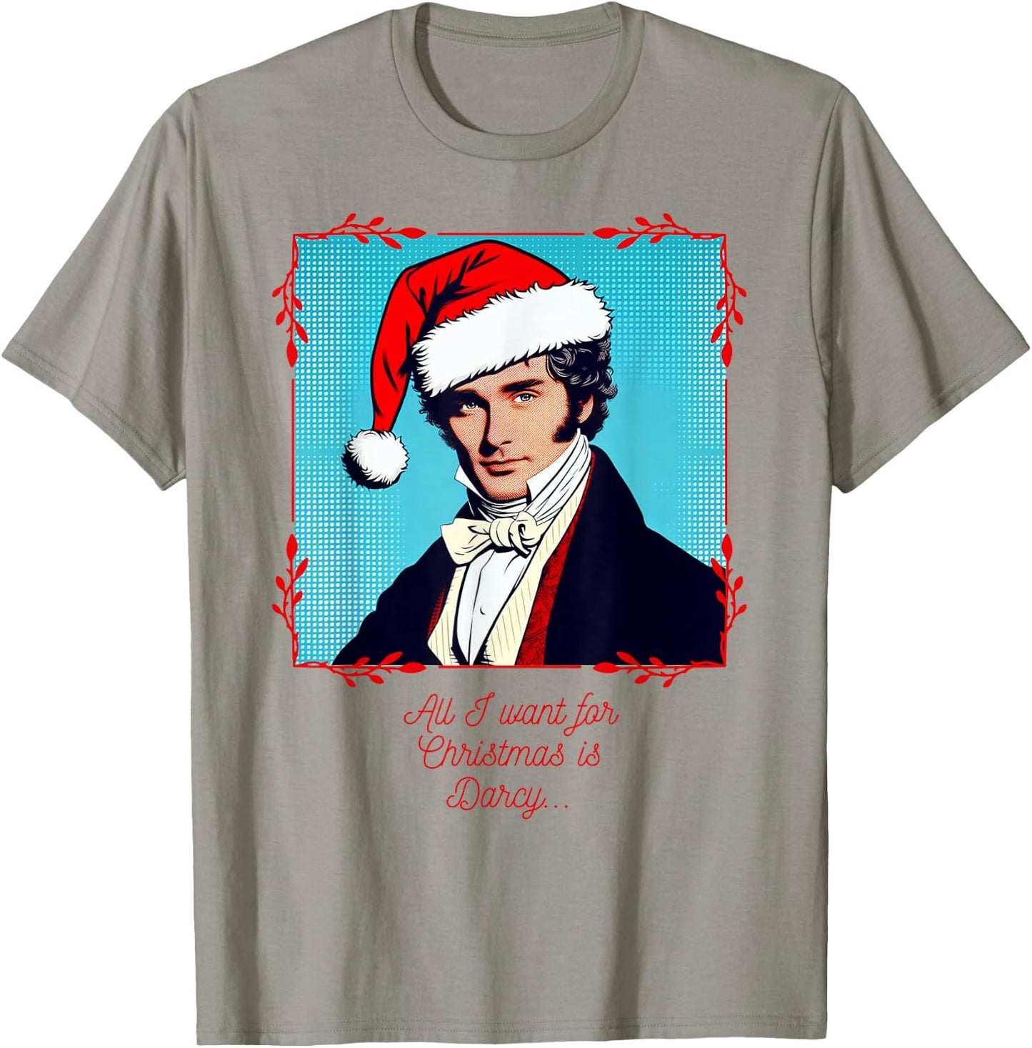 Jane Austen Pride & Prejudice Christmas - Mr Darcy T-Shirt - T-Shirt | Sand