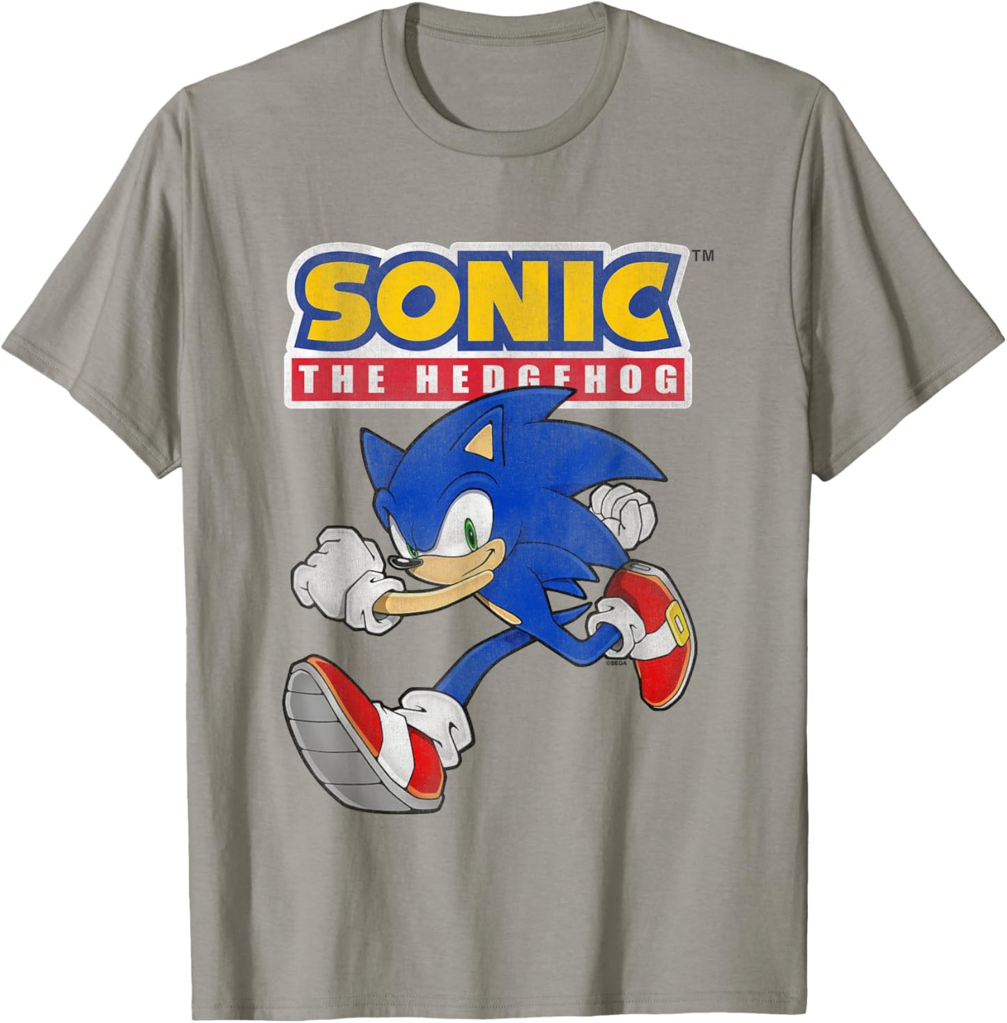 Sonic The Hedgehog Running Sonic Cool Portrait Vintage T-Shirt - T-Shirt | Sand