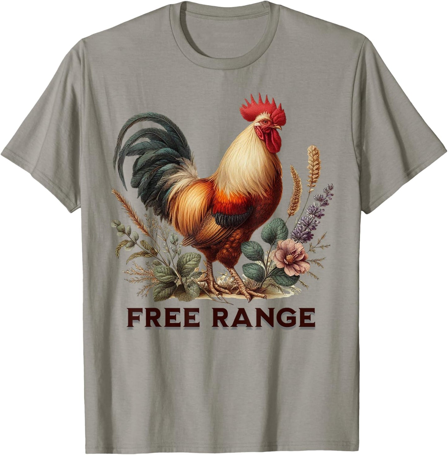 Free Range Kids Farm Field Trip Chicken Lover Gift Feral T-Shirt - T-Shirt | Sand
