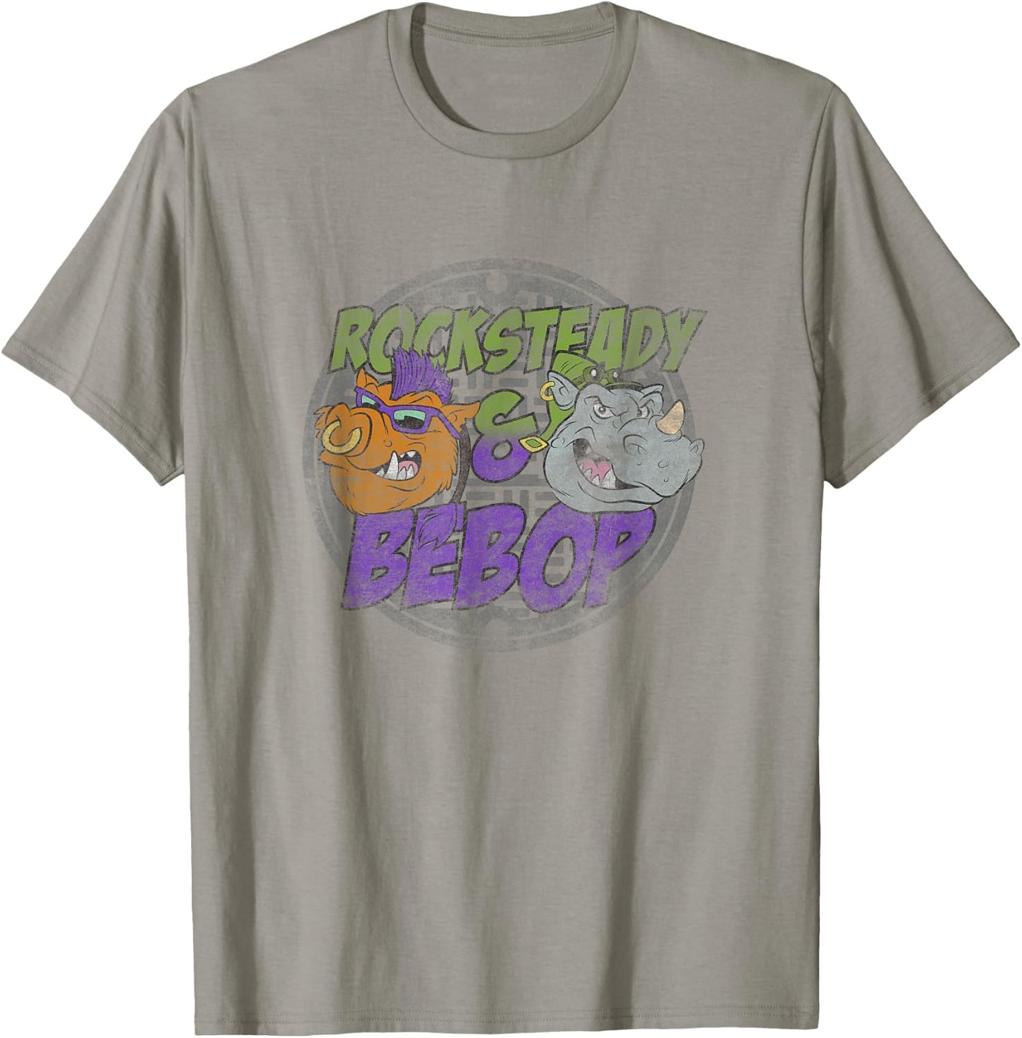 Teenage Mutant Ninja Turtles Rocksteady & Bebop Distressed T-Shirt - T-Shirt | Sand