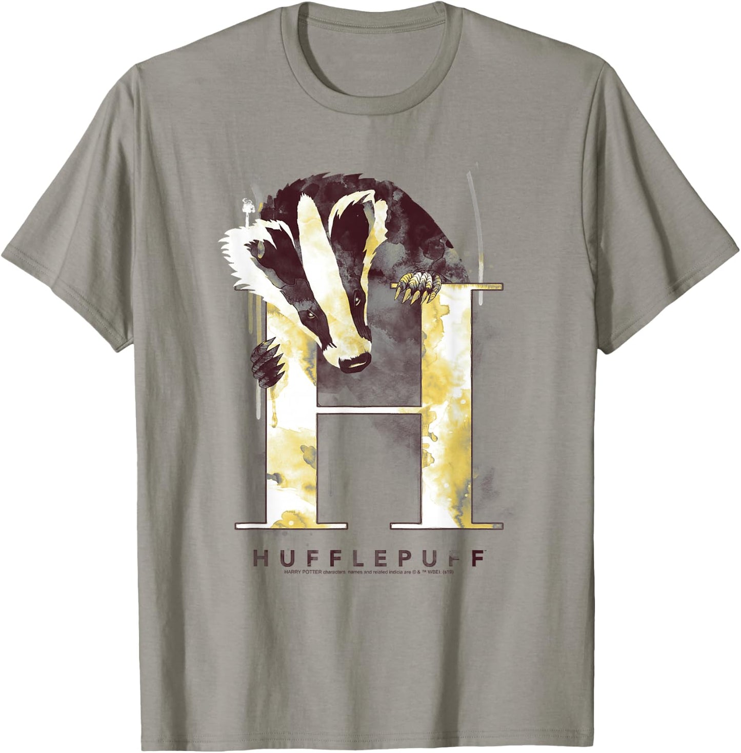 Harry Potter Hufflepuff House Watercolor Small T-Shirt - T-Shirt | Sand