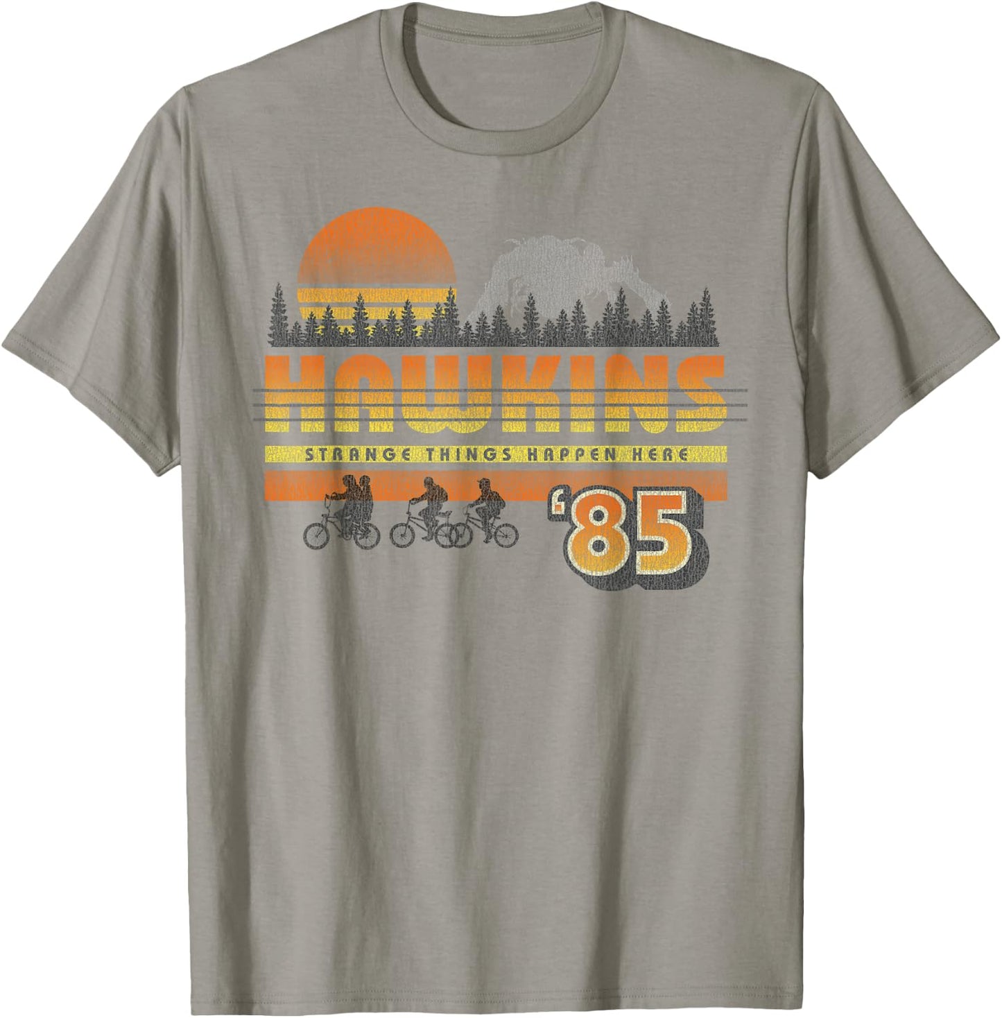 Netflix Stranger Things Hawkins Strange Things 85 Retro T-Shirt - T-Shirt | Sand