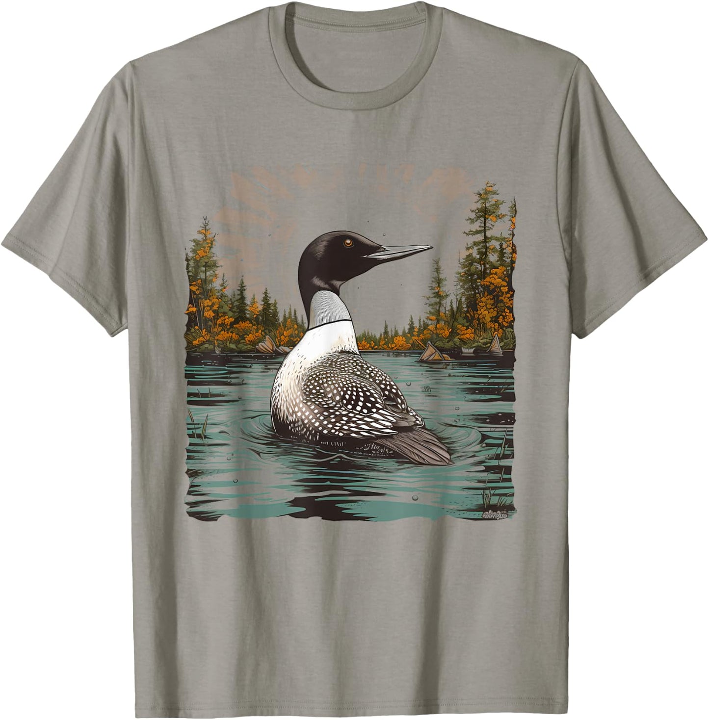 Retro Style Loon T-Shirt - T-Shirt | Sand