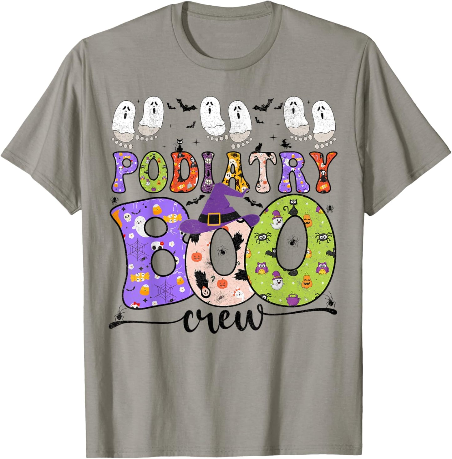 Halloween Foot Doctor Podiatrist Podiatry Boo Crew Ghost T-Shirt - T-Shirt | Sand