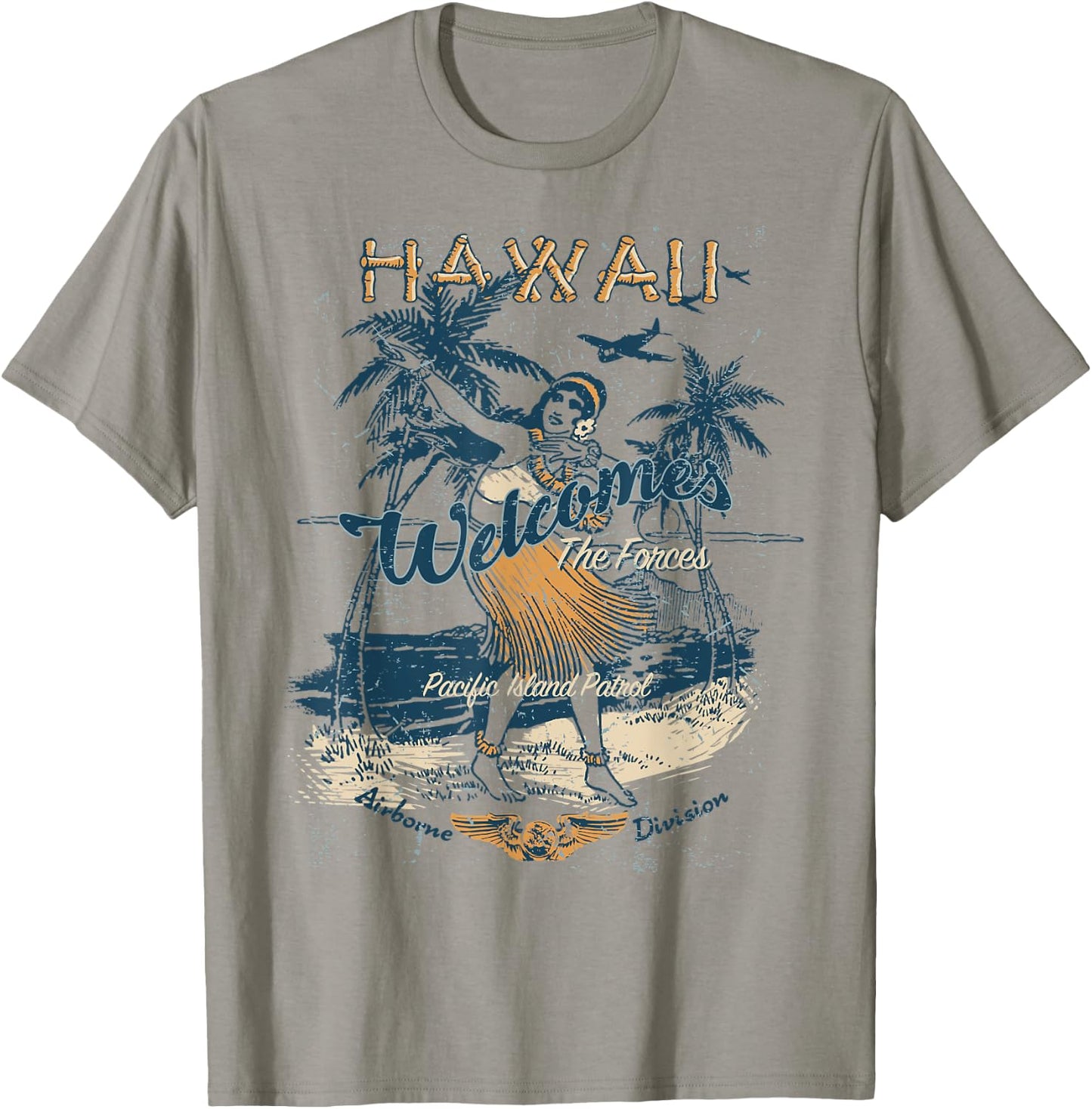 Hawaii Welcomes The Forces Summer Vibes Beach Aloha Patriot T-Shirt - T-Shirt | Sand