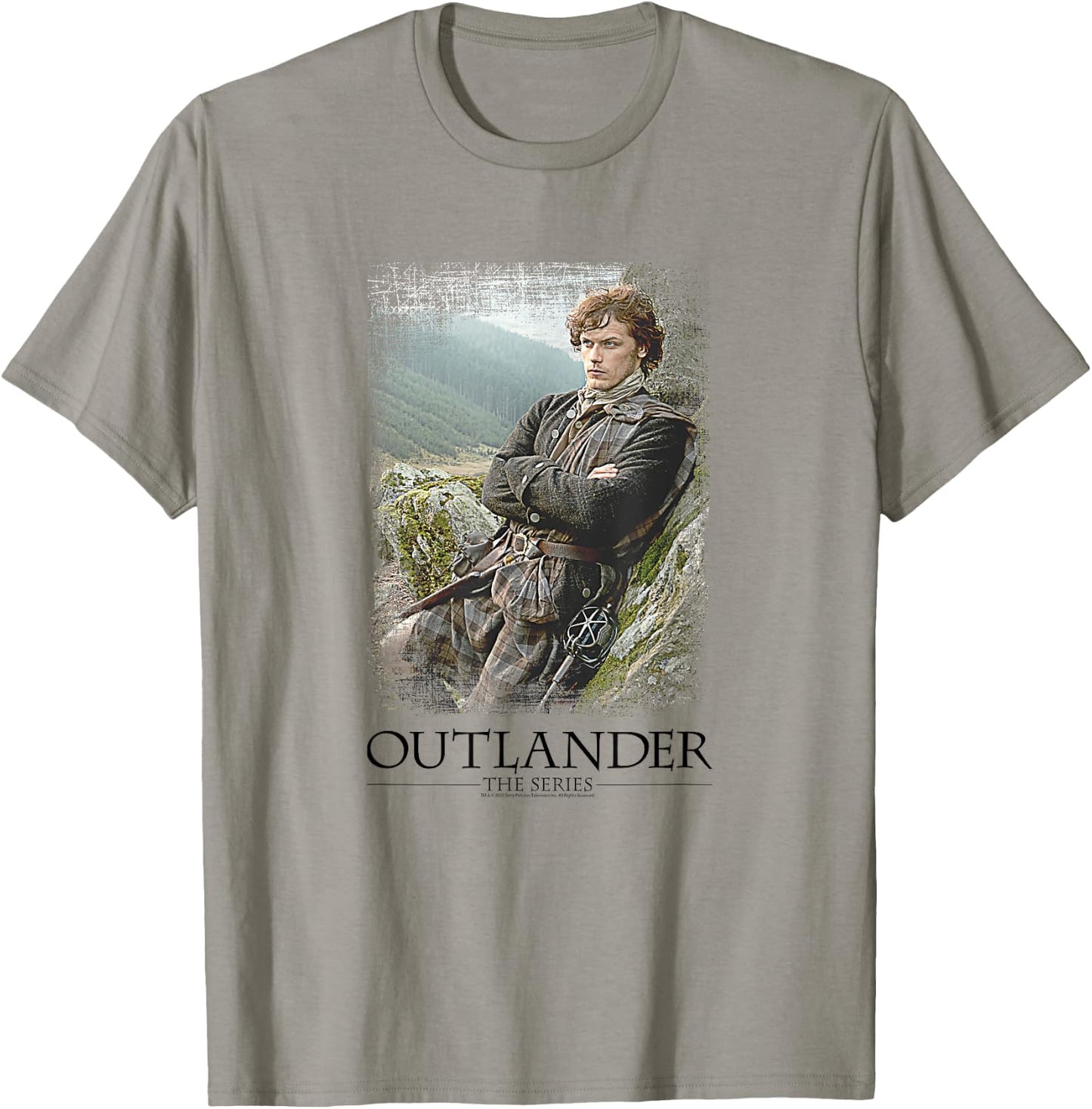 Outlander Jamie with Series Logo T-Shirt - T-Shirt | Sand
