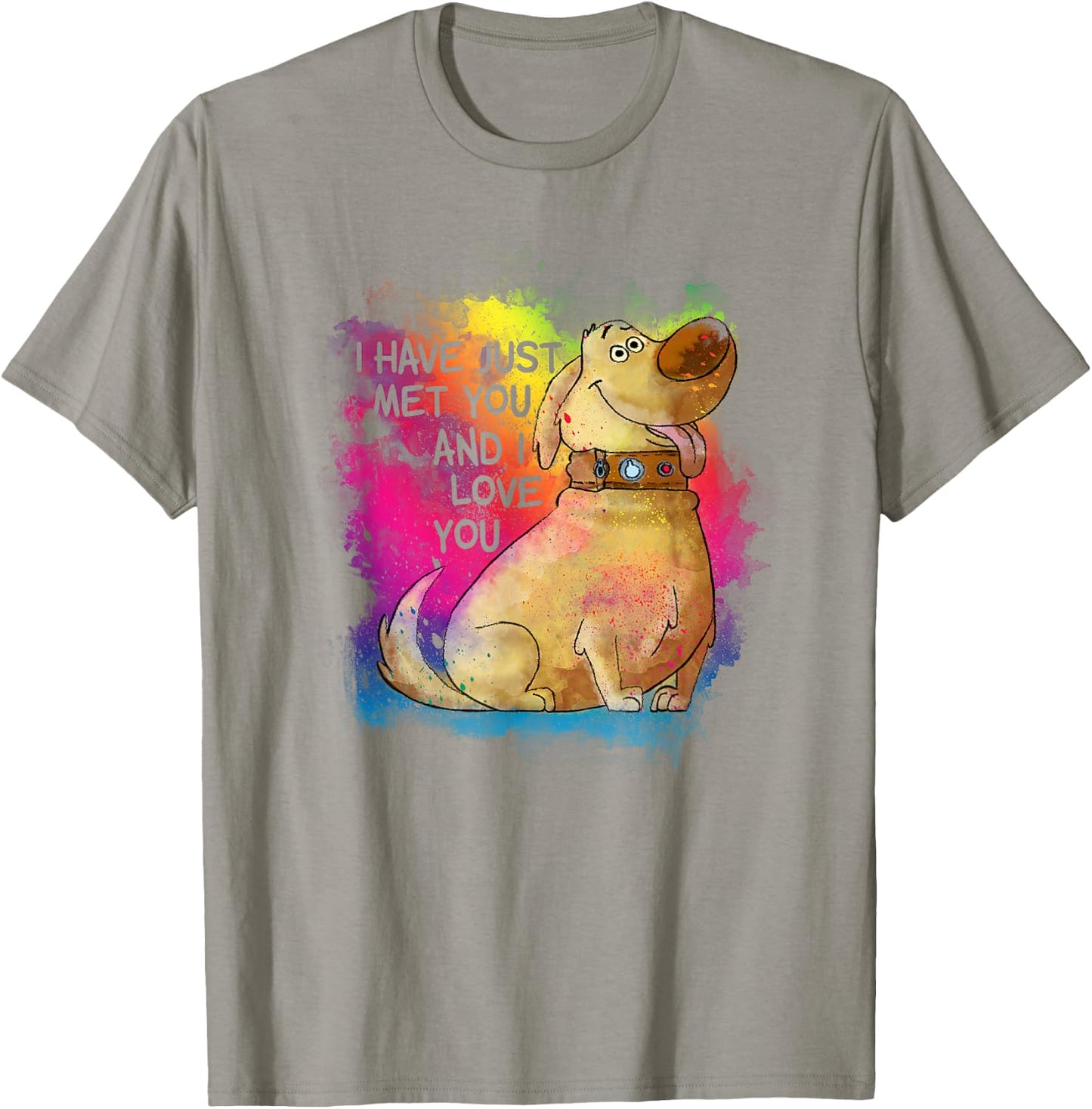 Disney Pixar Up Dug I Have Just Met You Rainbow T-Shirt - T-Shirt | Sand