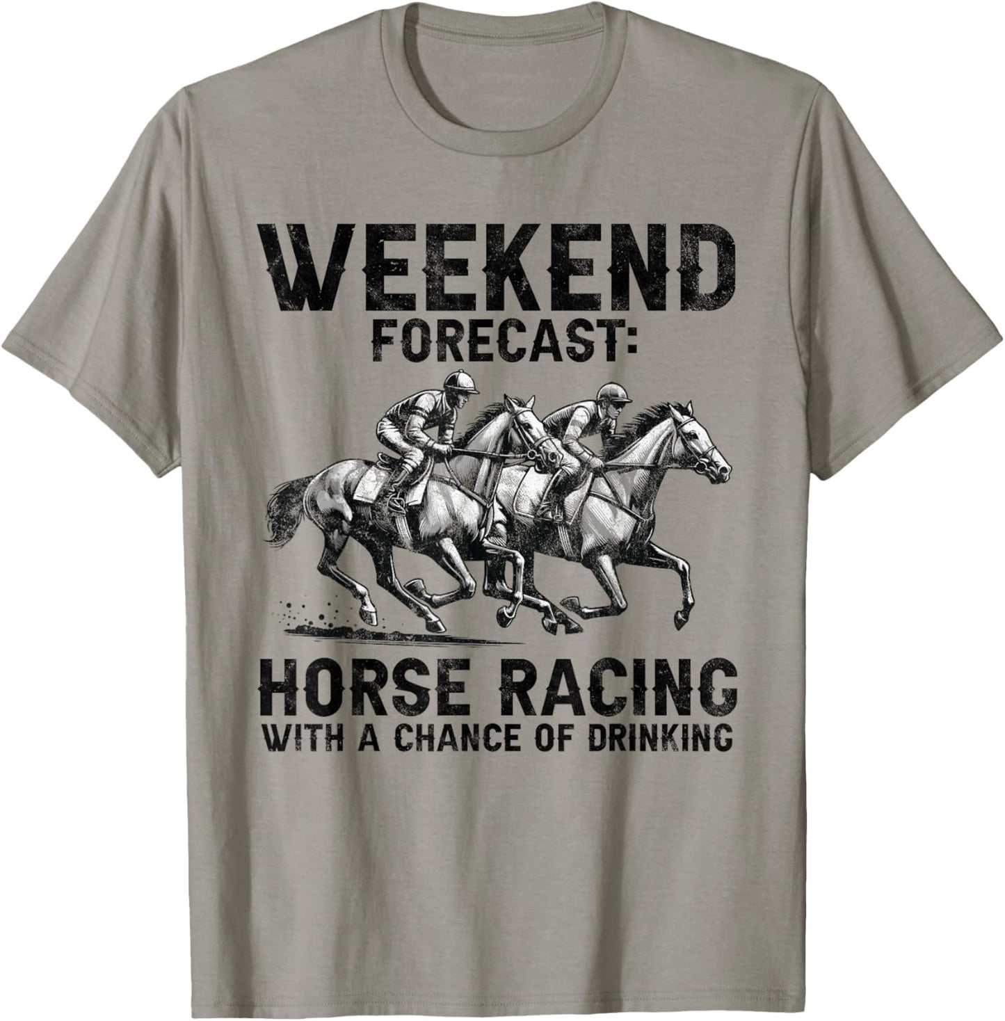 Cool Derby Weekend Forecast Horse Racing Chance of Drinking T-Shirt - T-Shirt | Sand