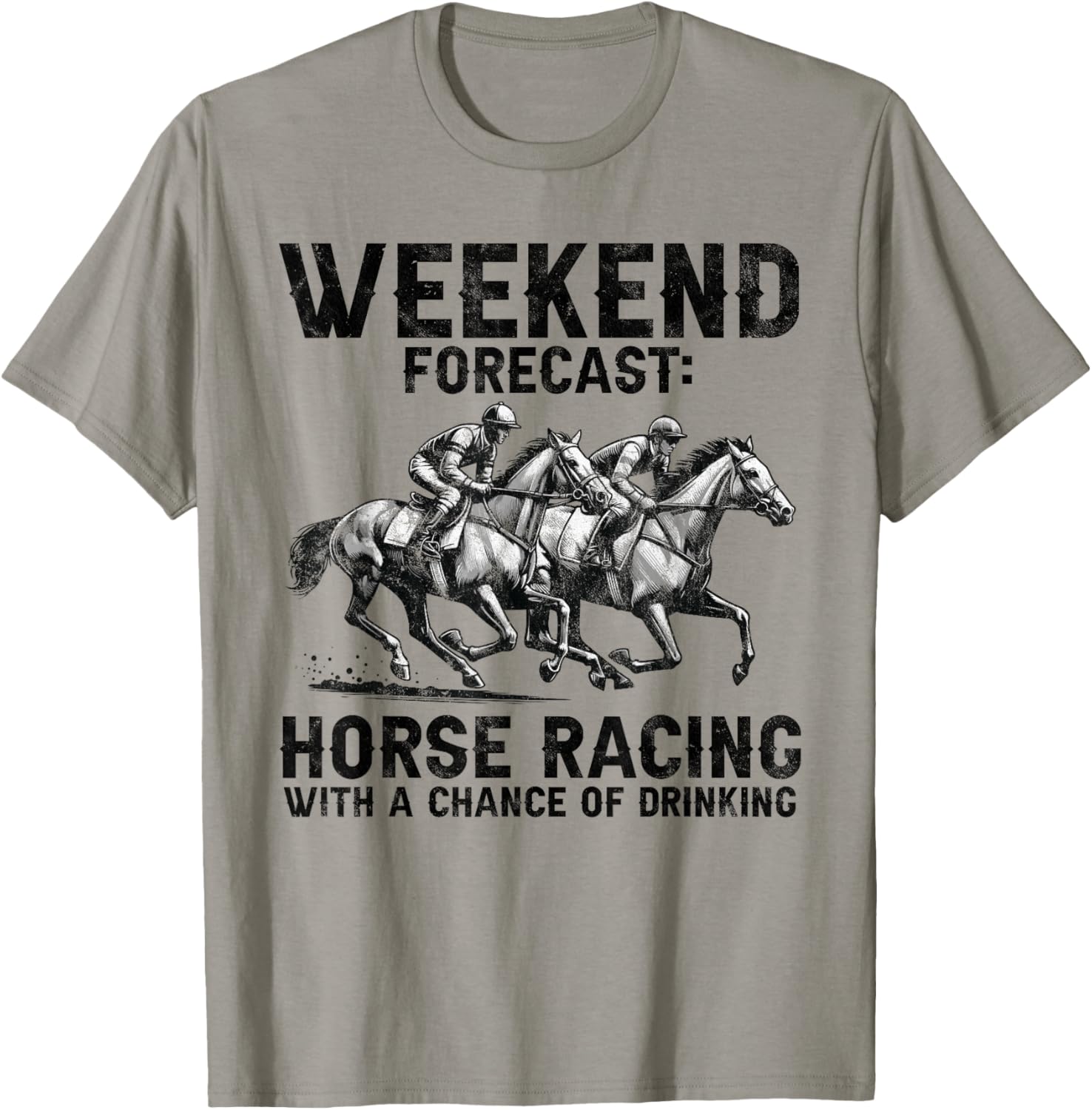 Cool Derby Weekend Forecast Horse Racing Chance of Drinking T-Shirt - T-Shirt | Sand
