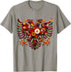 Albanian Flag Flower Eagle Double Red Albania Shqipe Kosovo T-Shirt - T-Shirt | Sand