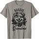 Aussie Light Red Merle Australian Shepherd Grandma Flowers T-Shirt - T-Shirt | Sand