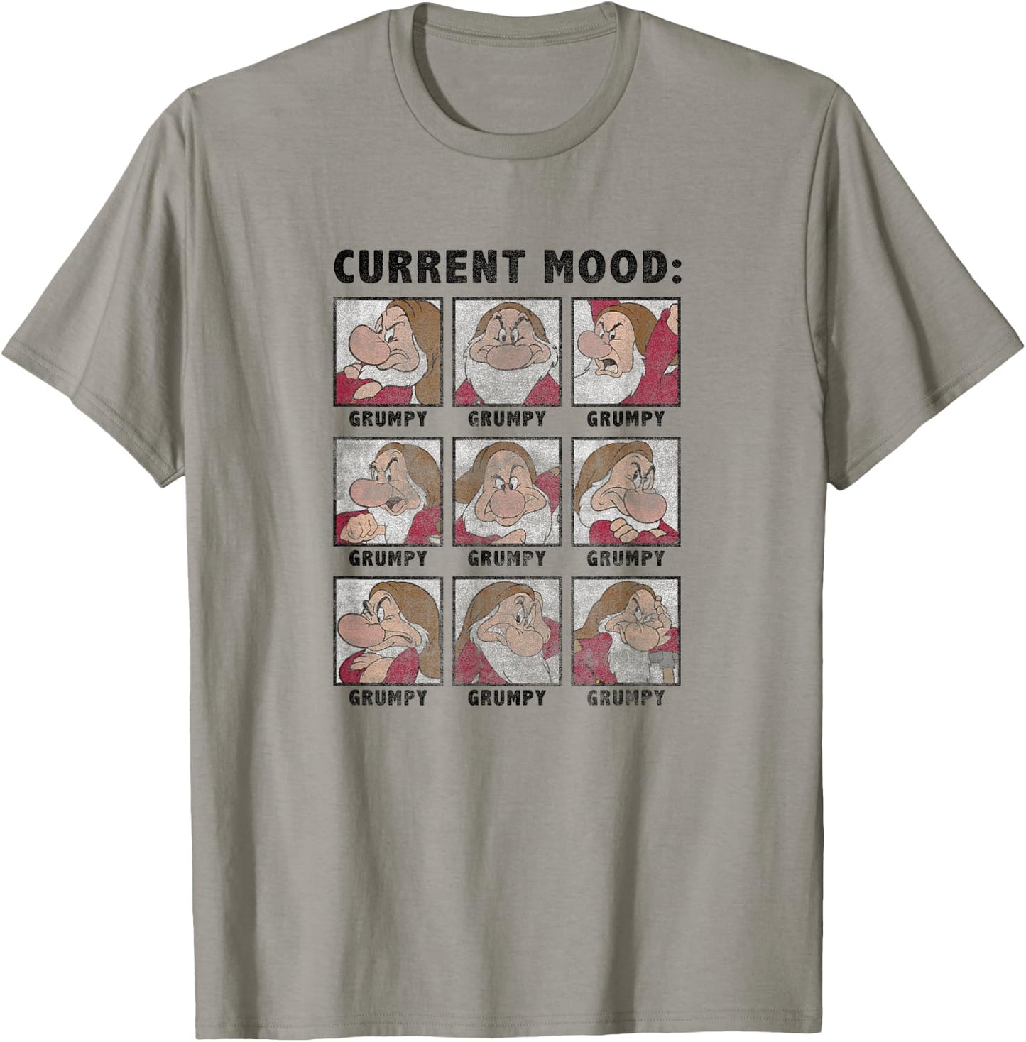 Disney Snow White Grumpy Current Mood Boxes Always Grumpy T-Shirt - T-Shirt | Sand