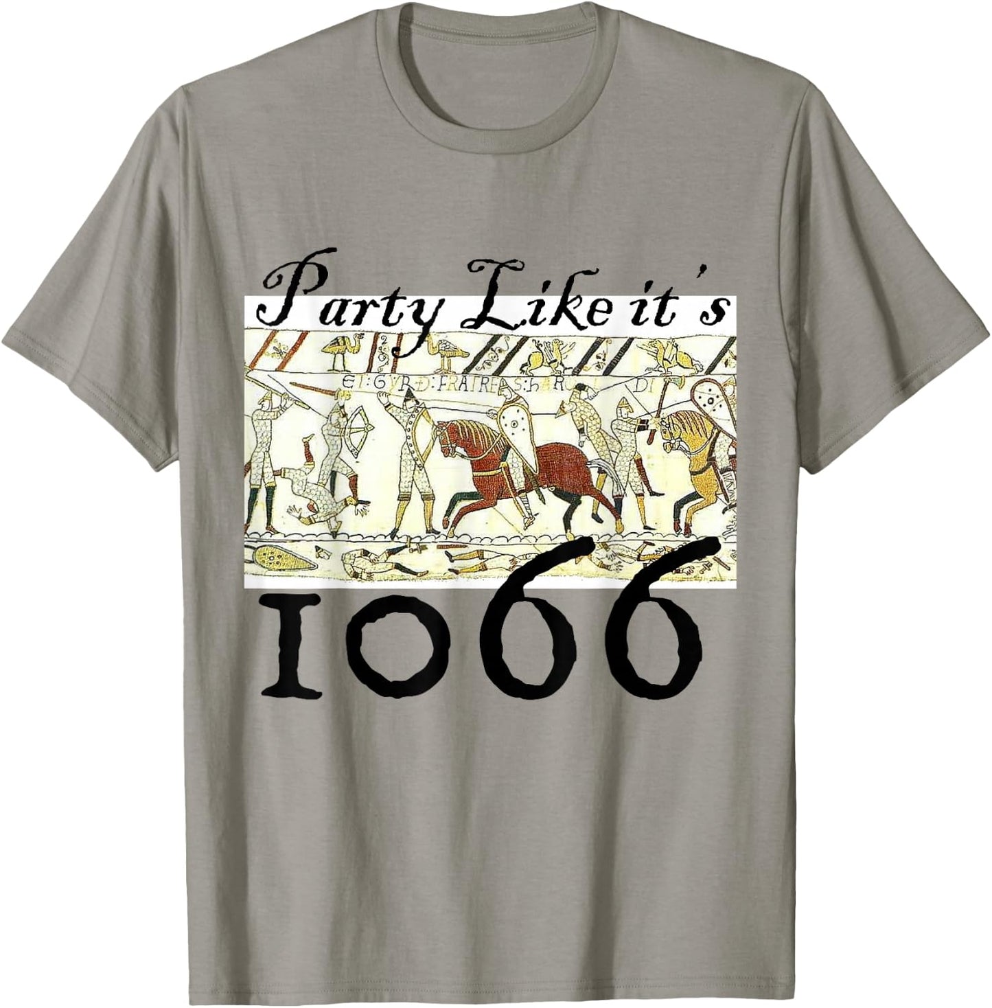 Medieval Bayeux Tapestry, Quirky Historic Funny Small T-Shirt - T-Shirt | Sand