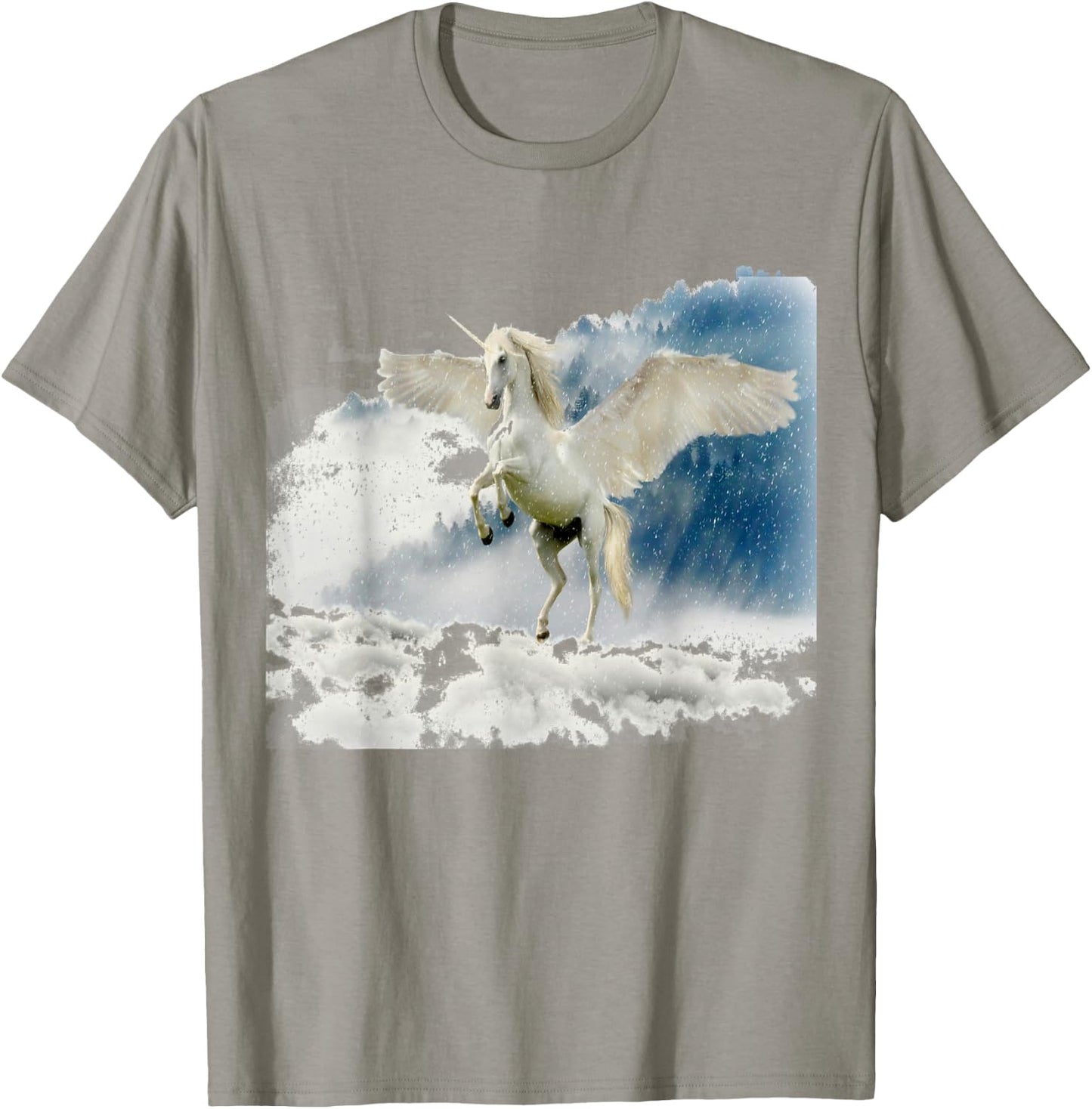 White Pegasus Magical Winged Horse T-Shirt - T-Shirt | Sand