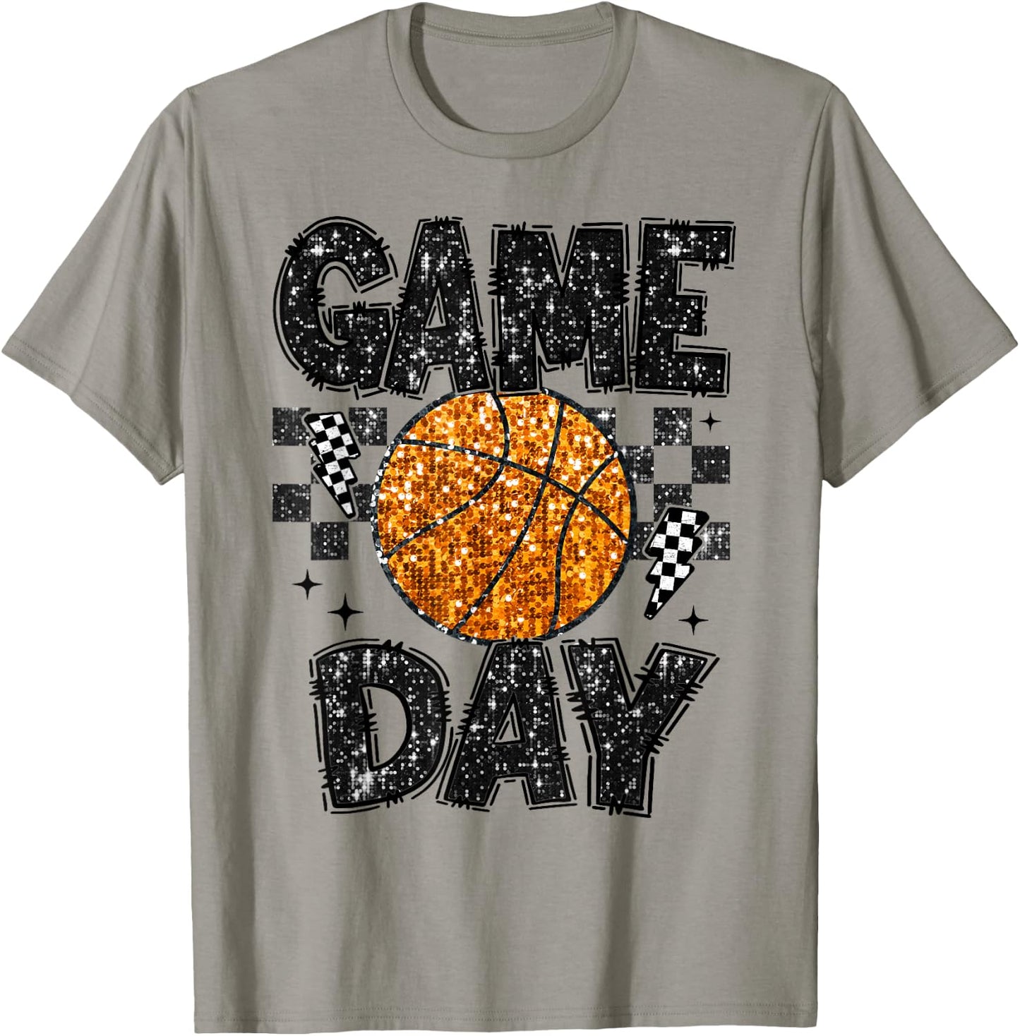 Game Day Basketball Life Cute Mama Mom Matching Retro T-Shirt - T-Shirt | Sand