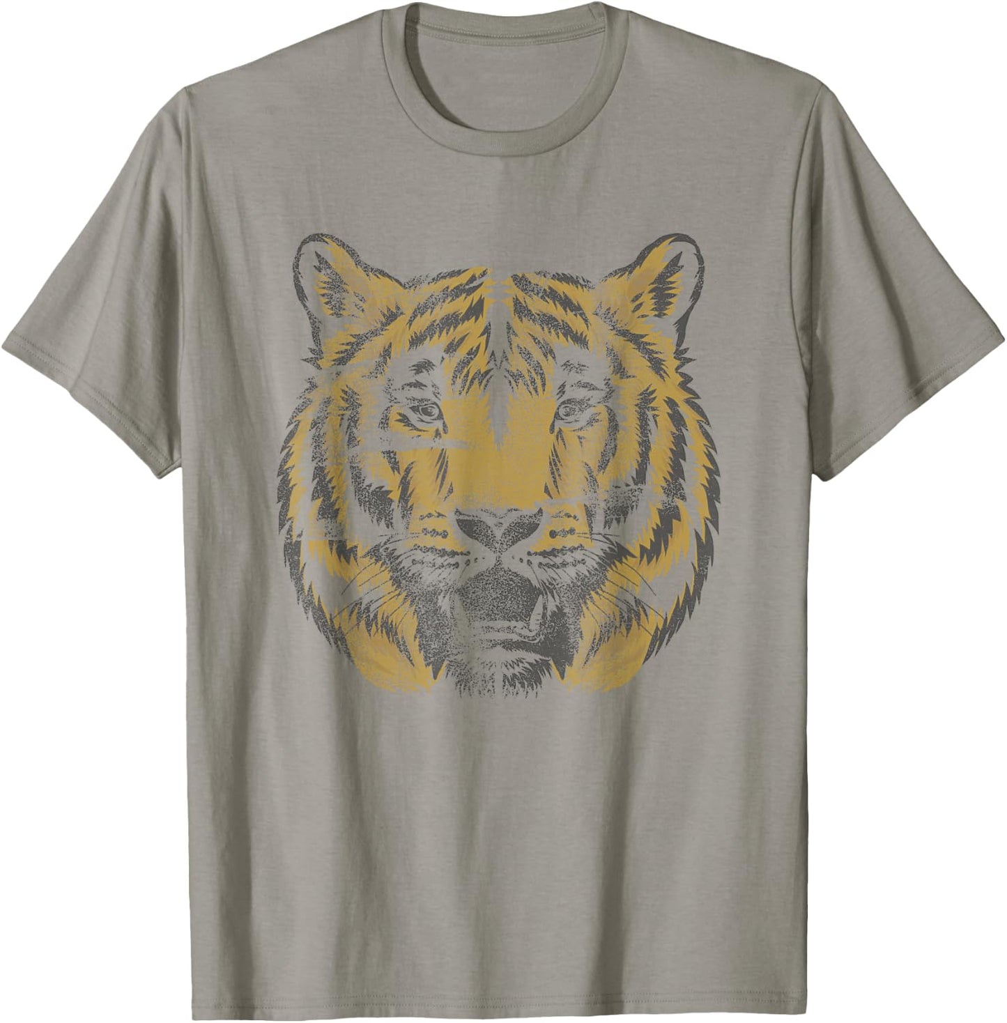 Vintage Tiger Face Tiger Head Wild Cat Lover Gift Small T-Shirt - T-Shirt | Sand