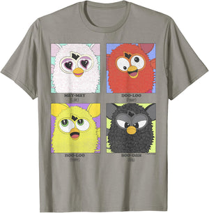 Furby Different Emotions Vintage Box Up T-Shirt - T-Shirt | Sand