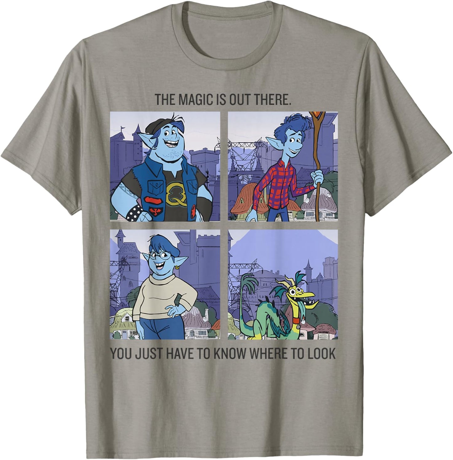 Disney Pixar Onward The Magic Is Out There Panels T-Shirt - T-Shirt | Sand