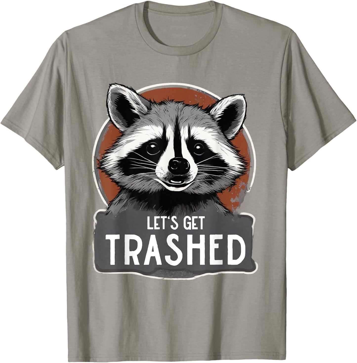 Raccoon Costume Groovy Let's Get Trashed T-Shirt - T-Shirt | Sand
