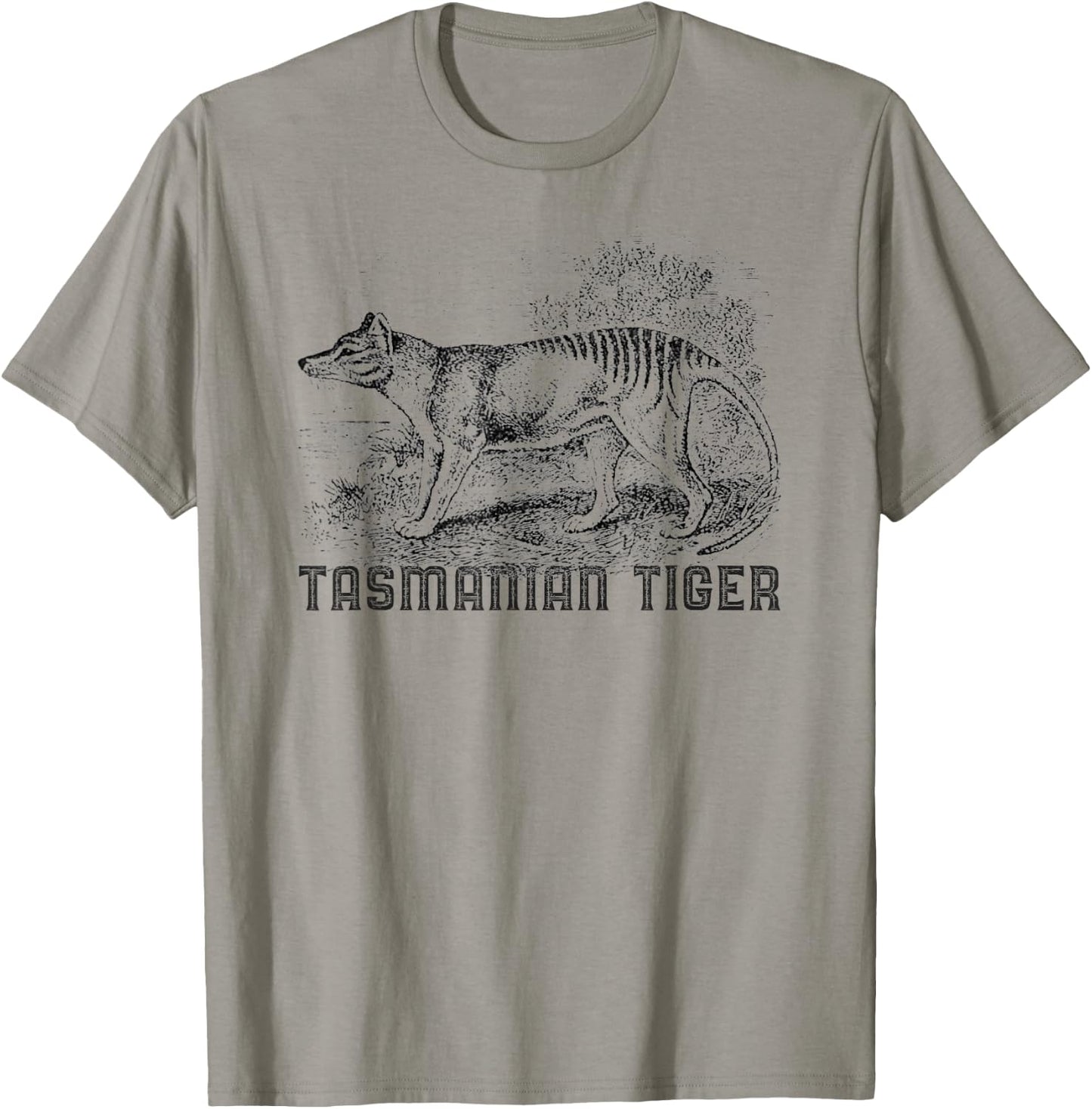 Tasmanian Wolf Tiger Thylacine Australian Extinction Gift T-Shirt - T-Shirt | Sand