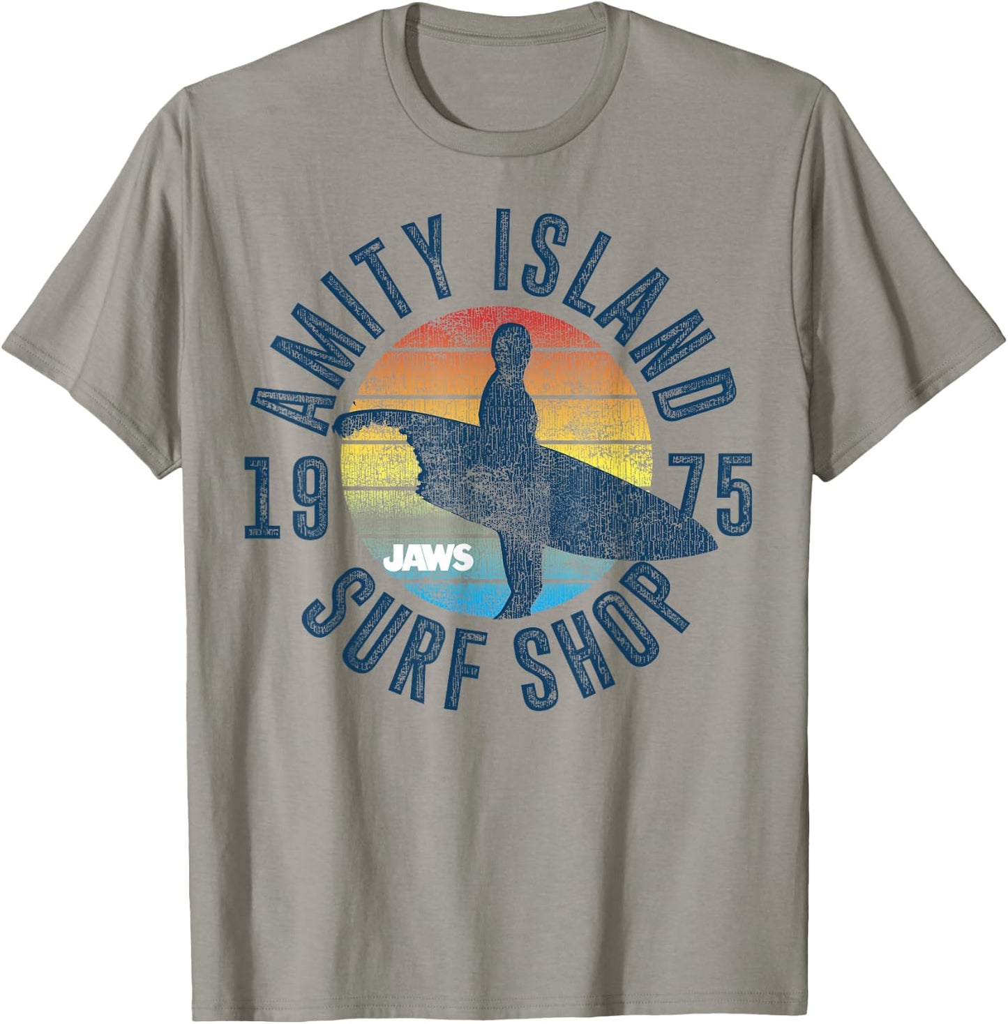 Jaws Amity Island Surf Shop 1975 Retro Logo T-Shirt - T-Shirt | Sand