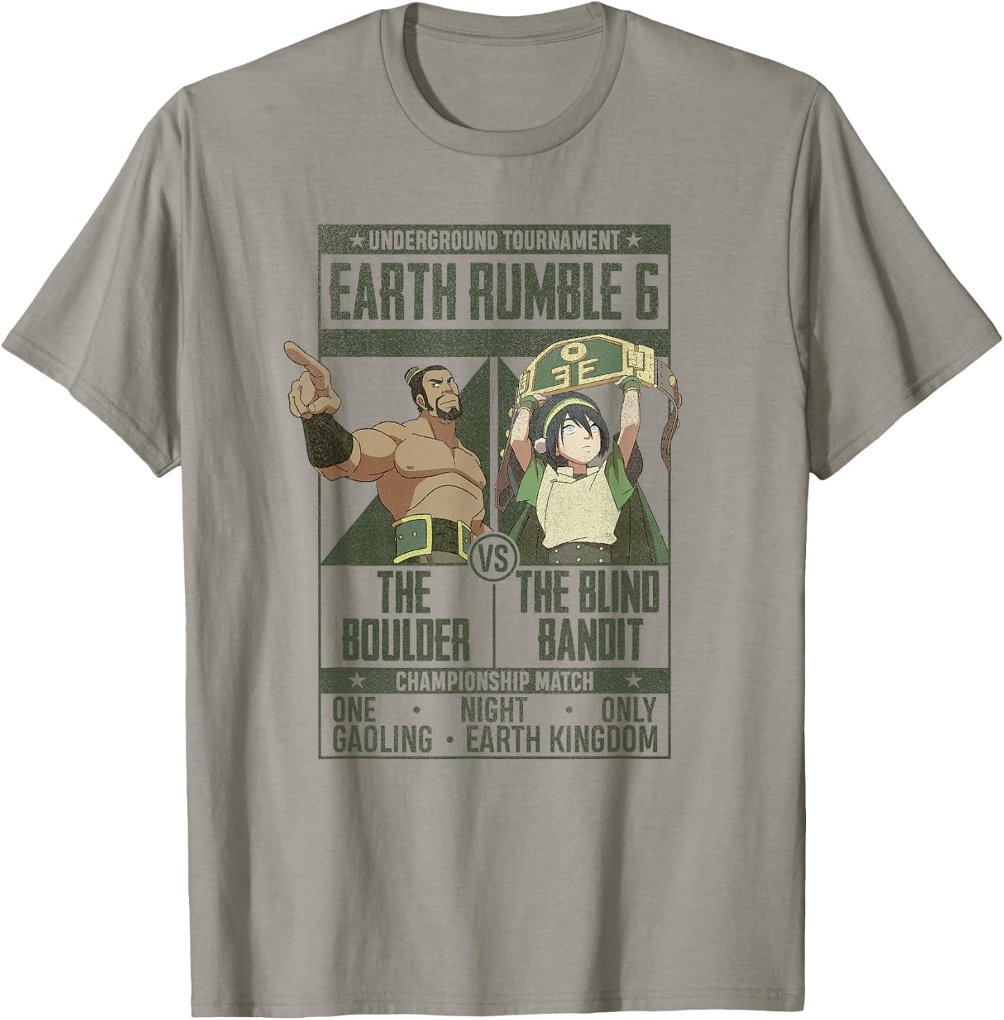 Avatar: The Last Airbender Boulder VS Blind Bandit Poster T-Shirt - T-Shirt | Sand